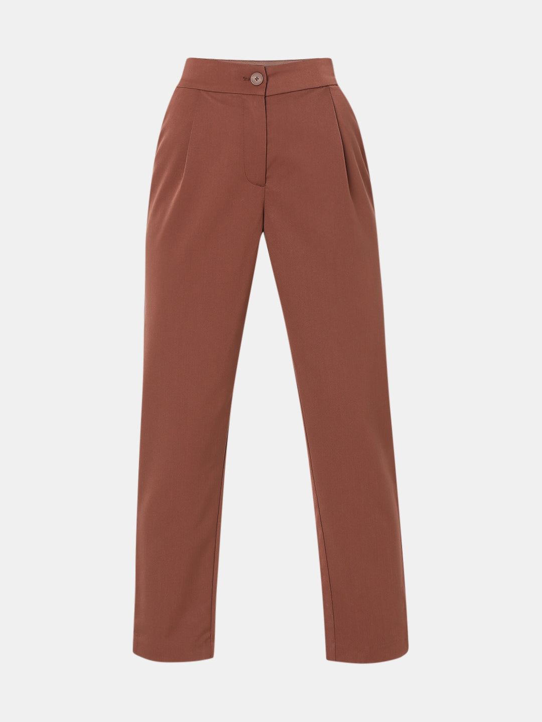 Brown High Rise Tailored Pants