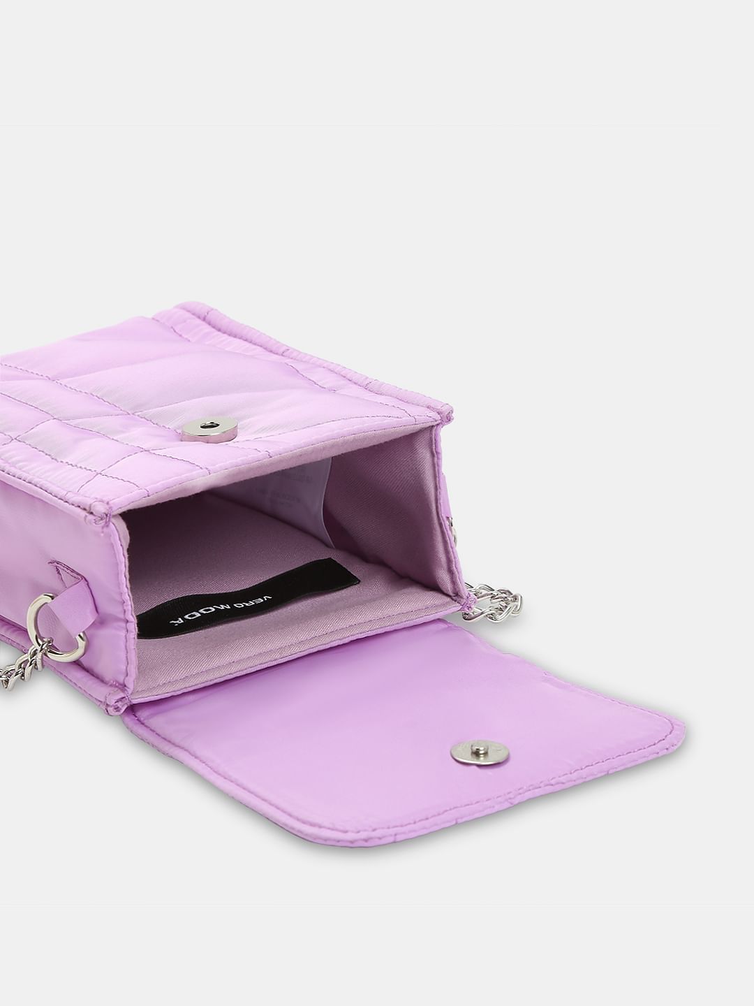 Purple Quilted Crossbody Bag