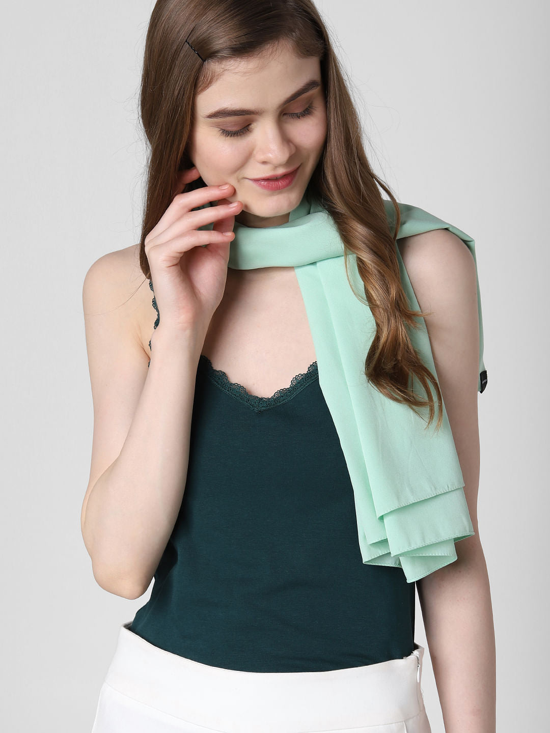 Green Lace Insert Singlet