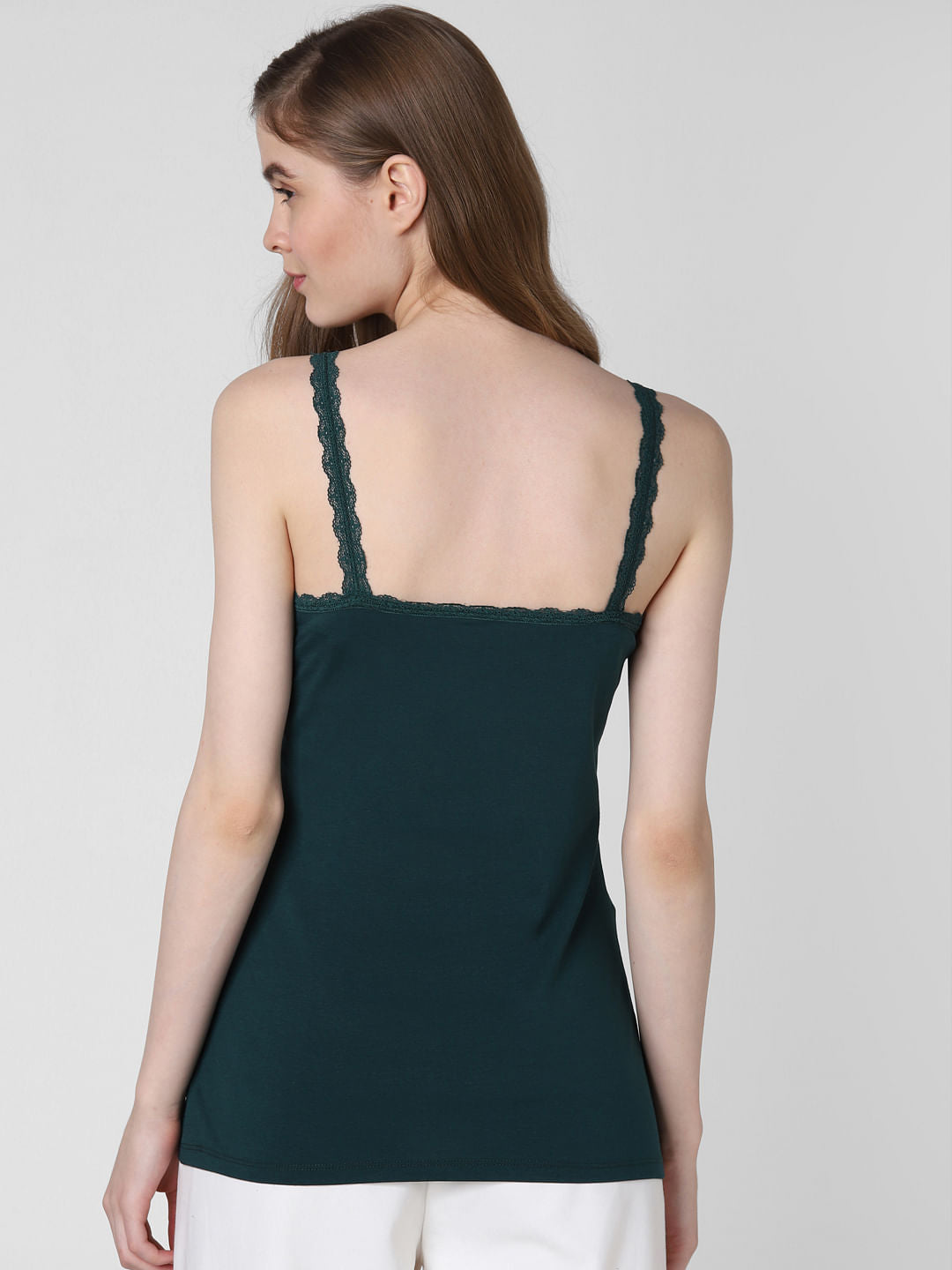 Green Lace Insert Singlet