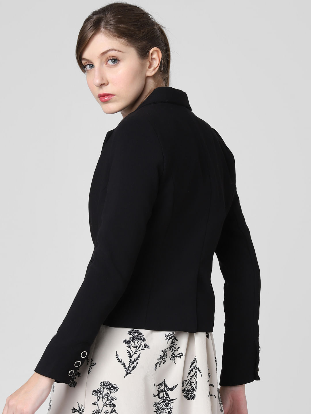 Black Single Button Formal Blazer