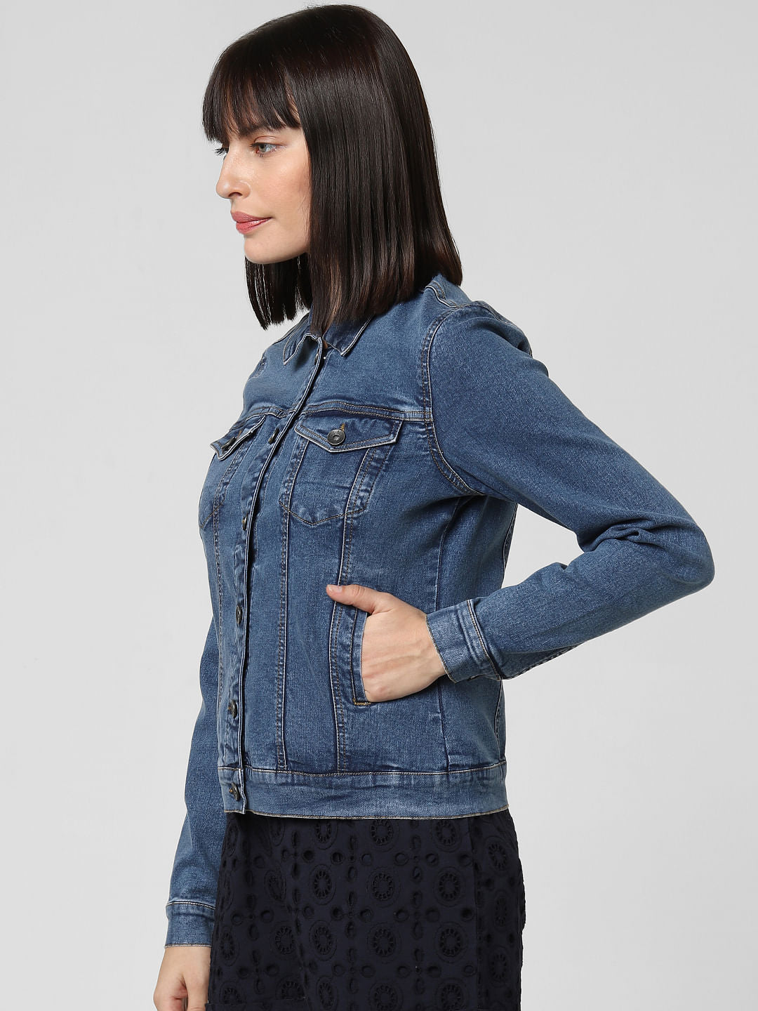 Blue Washed Denim Jacket