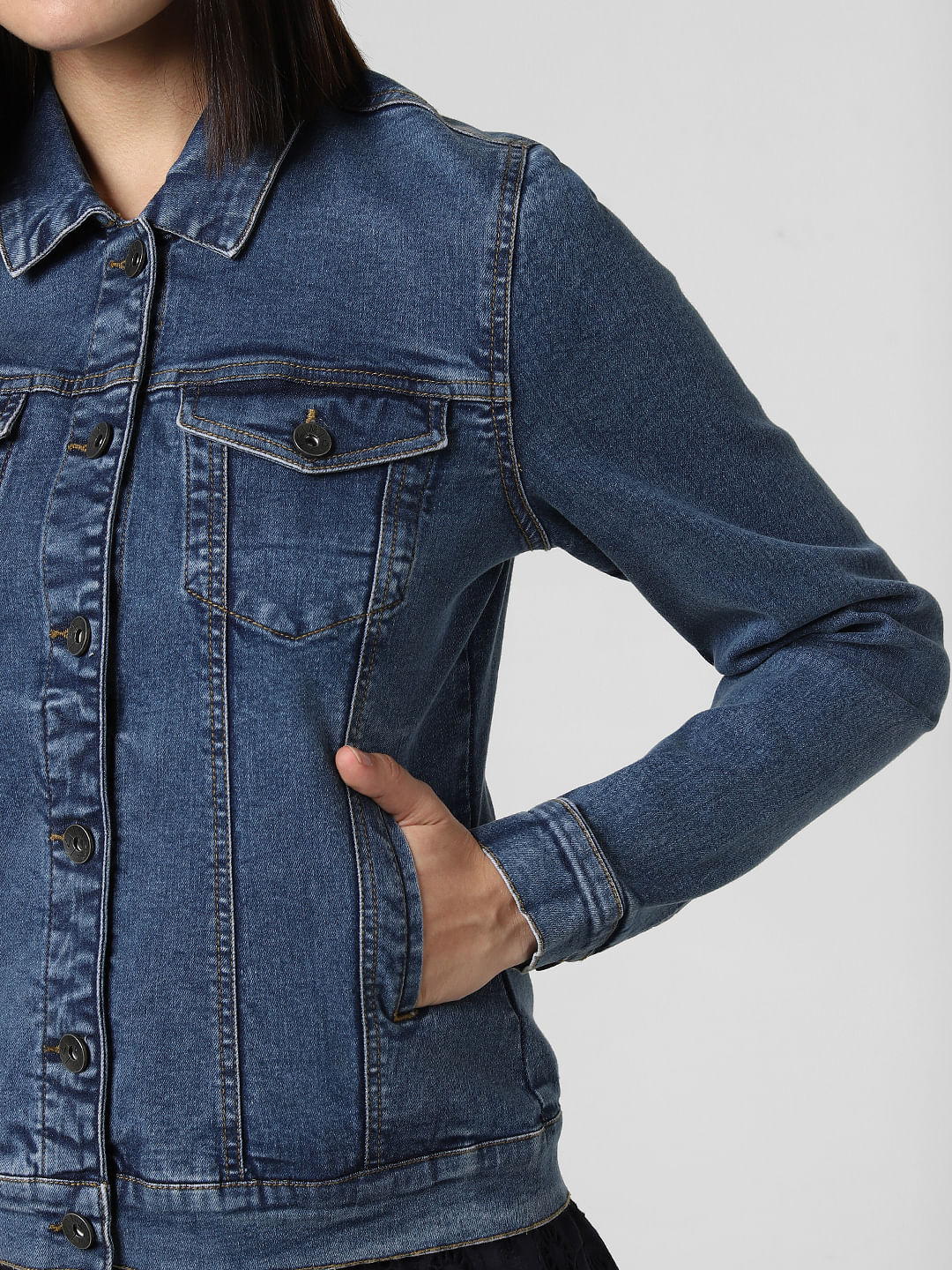 Blue Washed Denim Jacket