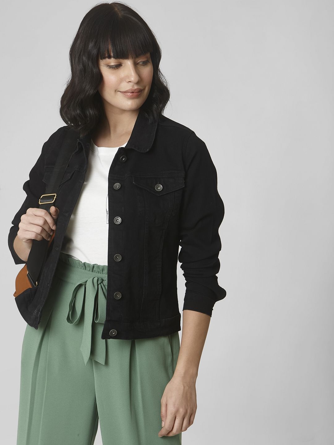 Black Denim Trucker Jacket