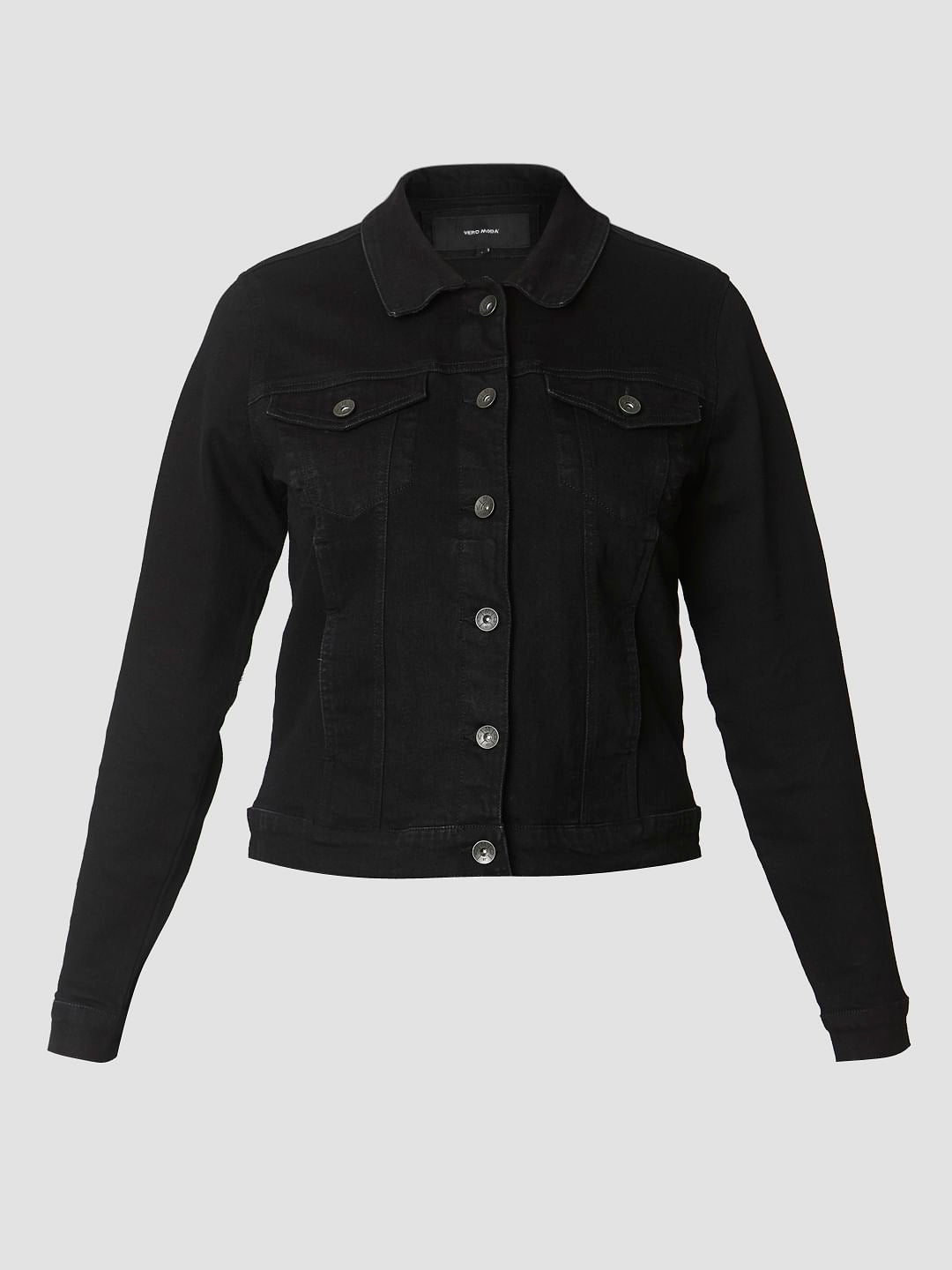 Black Denim Trucker Jacket