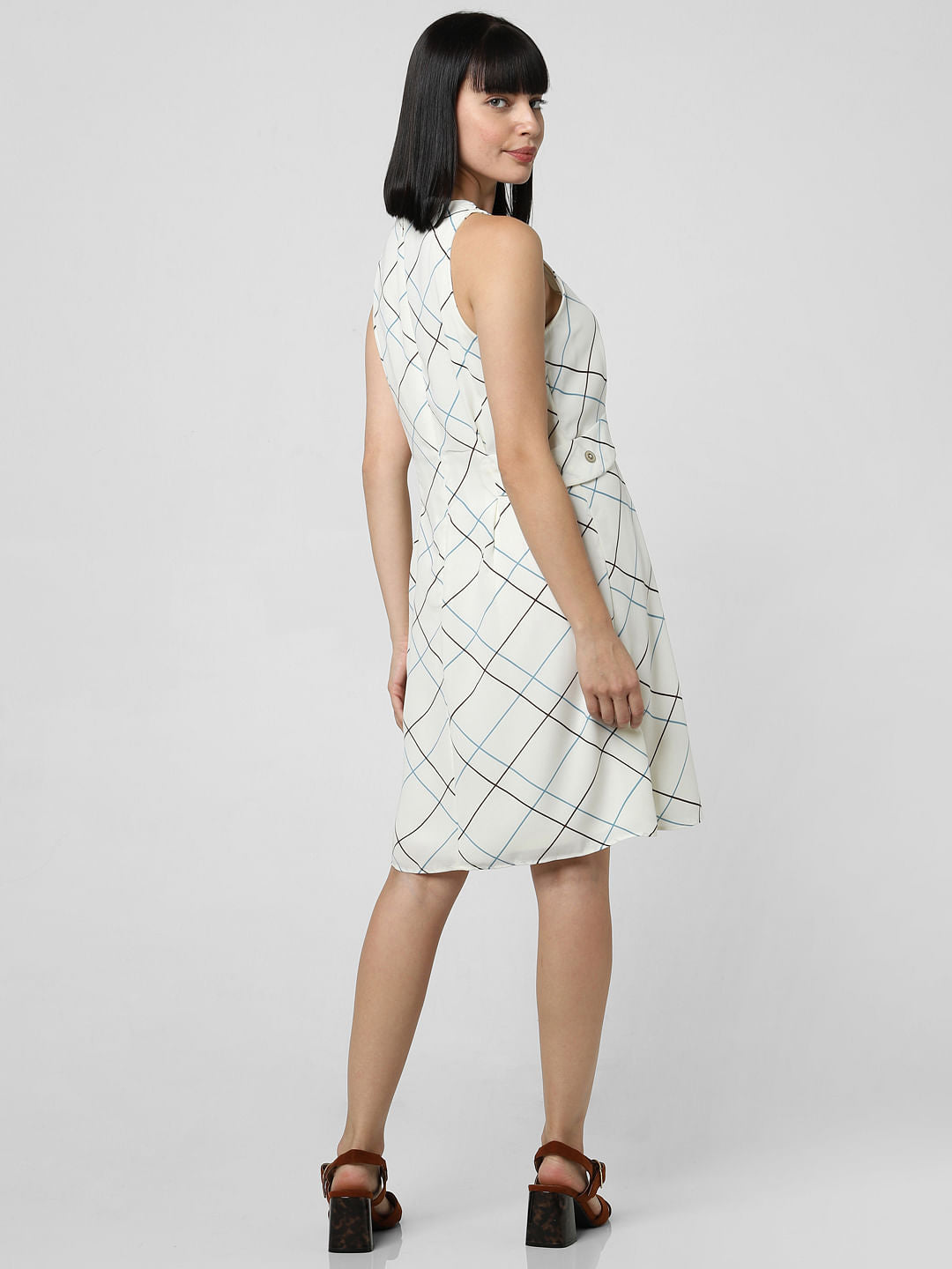 White All Over Print Shift Dress