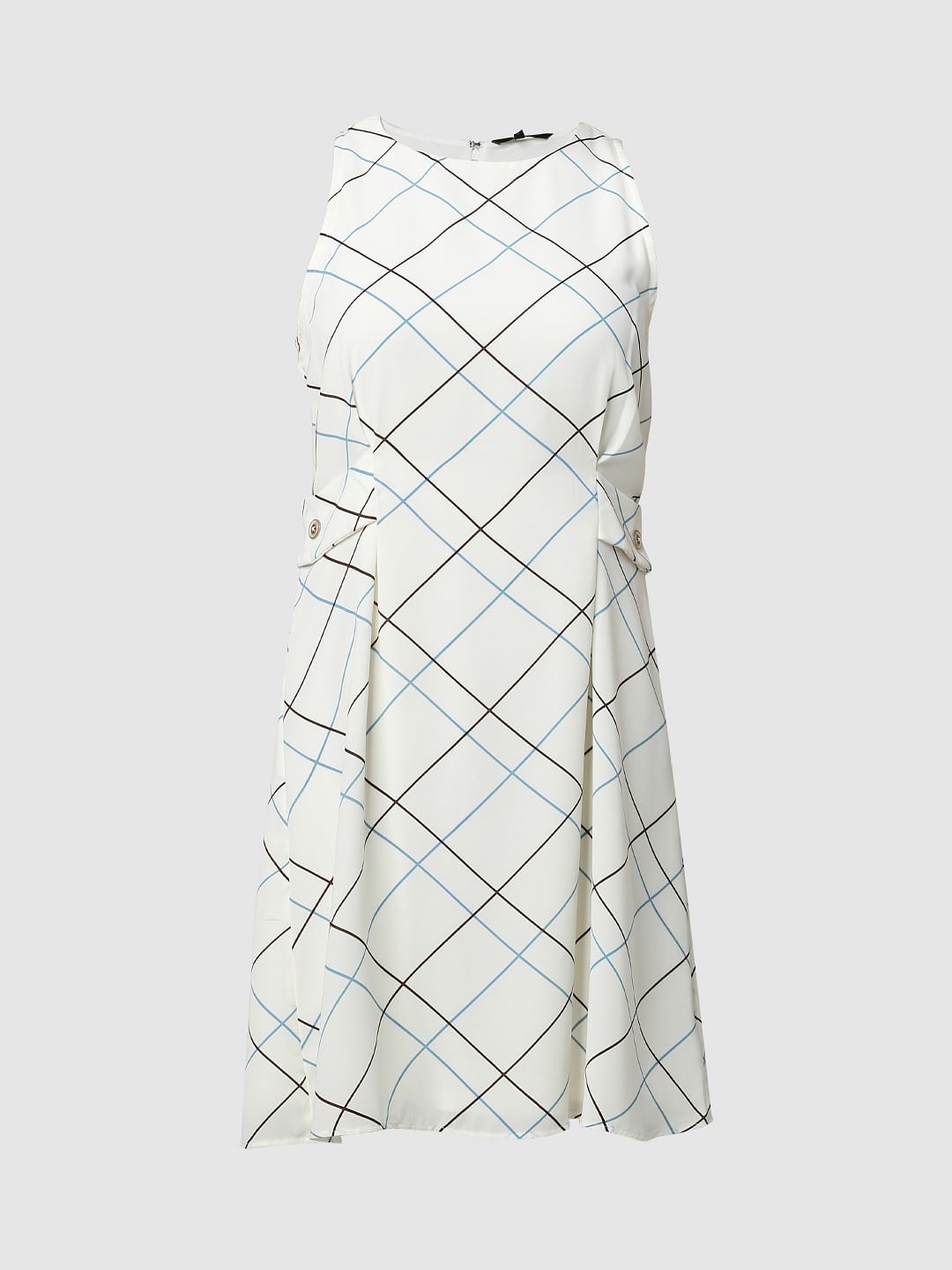 White All Over Print Shift Dress