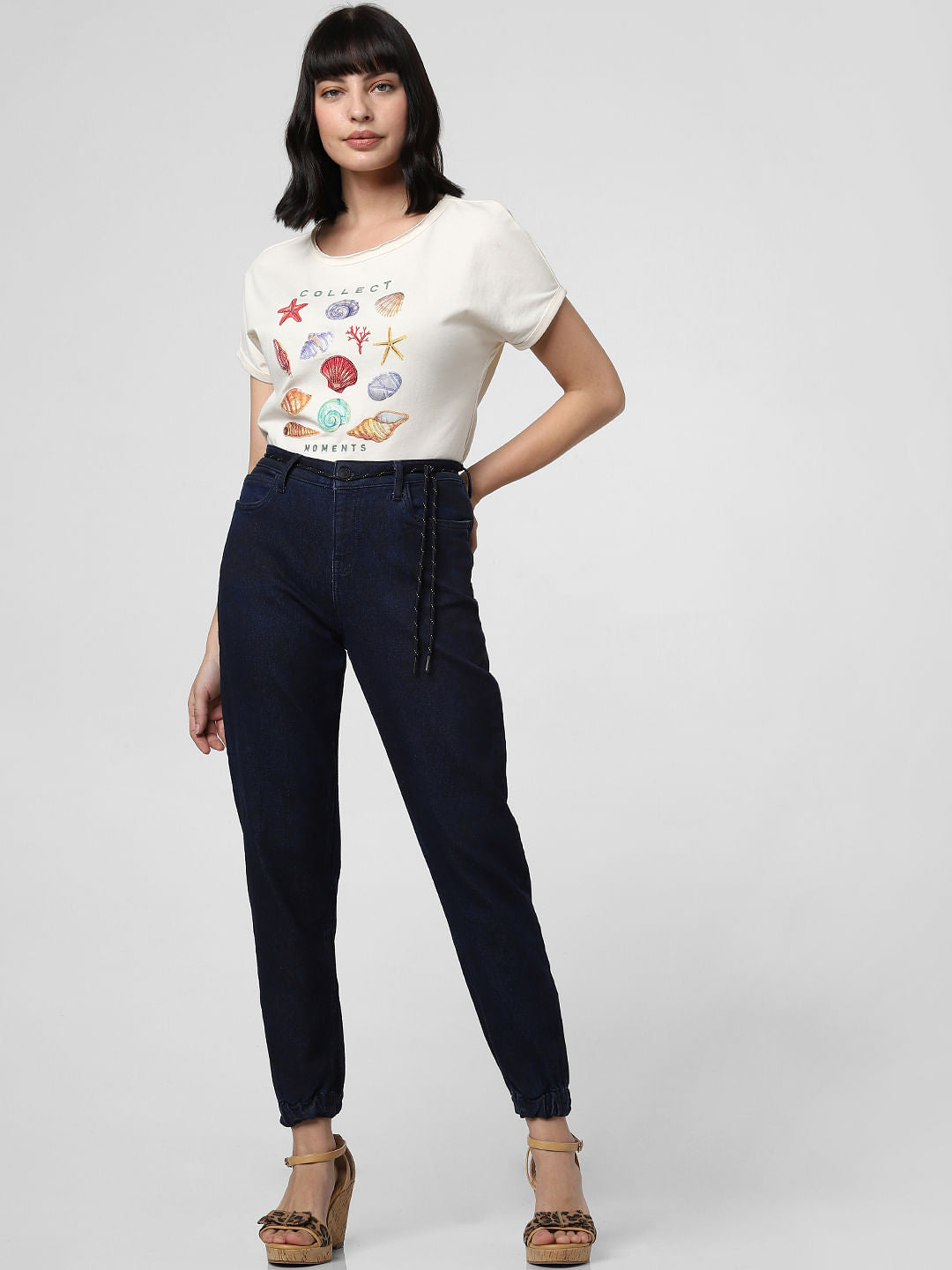 Dark Blue High Rise Joggers