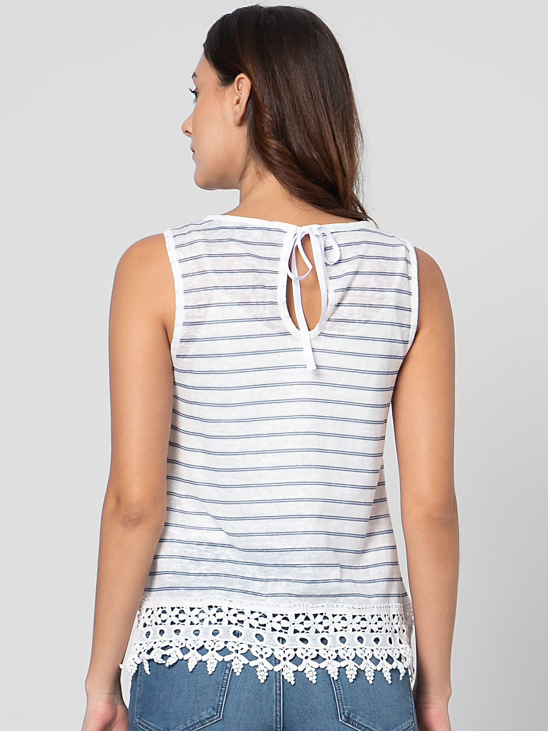White Striped Top