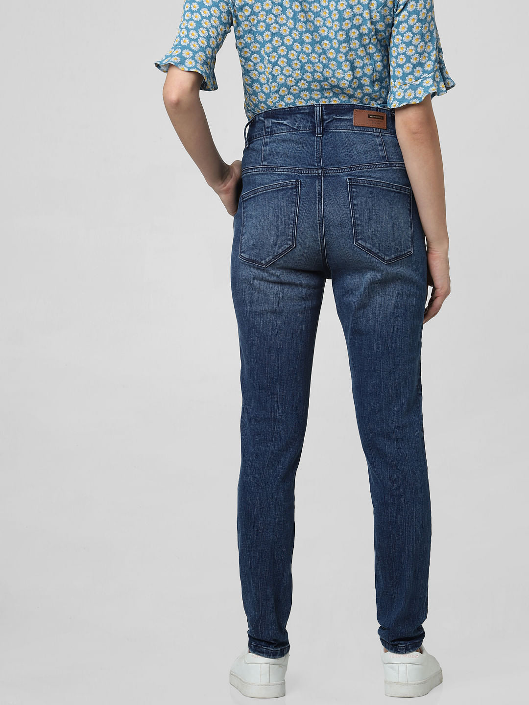 Blue High Rise Skinny Fit Jeans