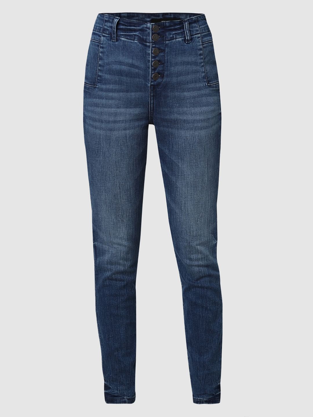 Blue High Rise Skinny Fit Jeans