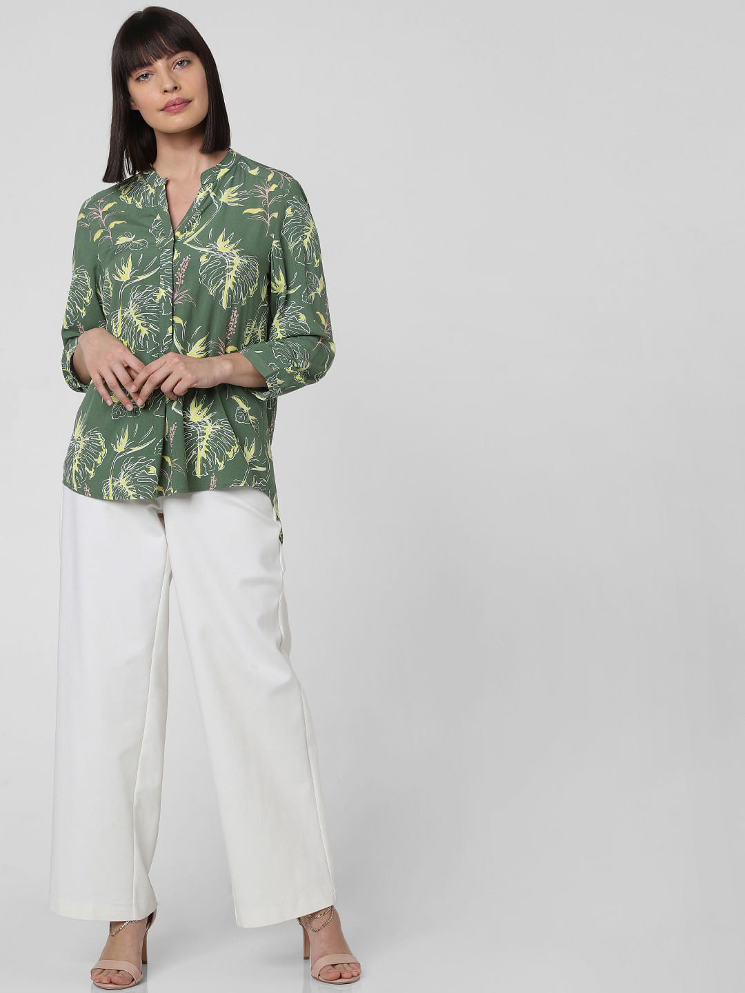 Green All Over Print Top
