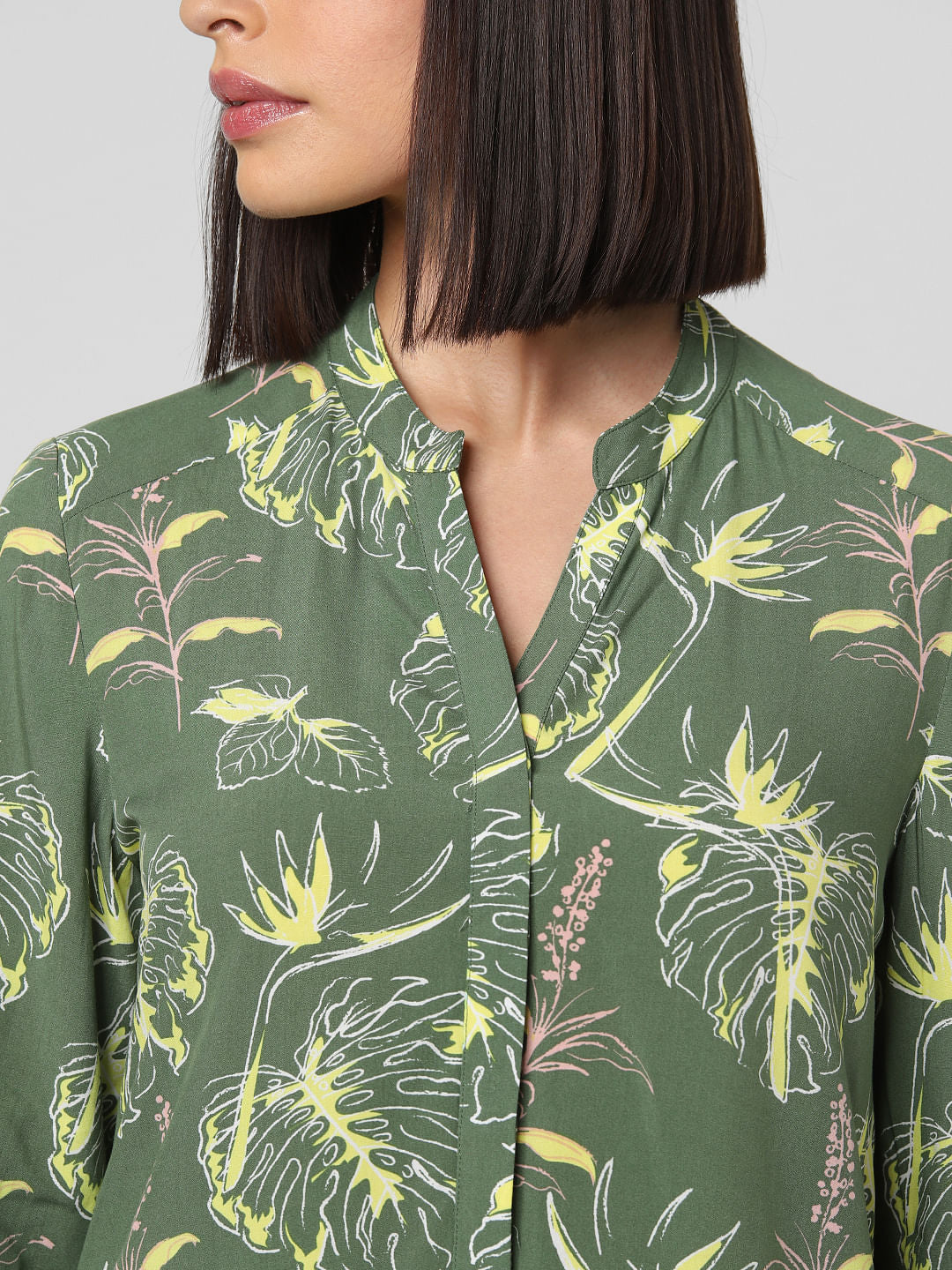 Green All Over Print Top