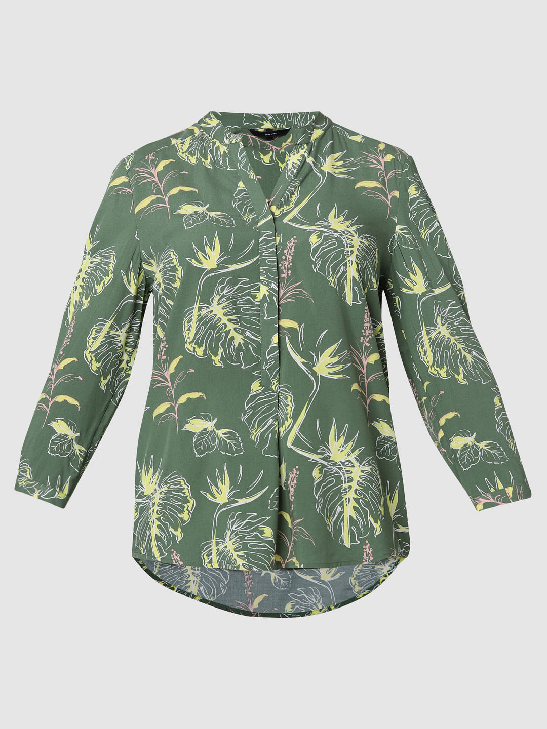 Green All Over Print Top