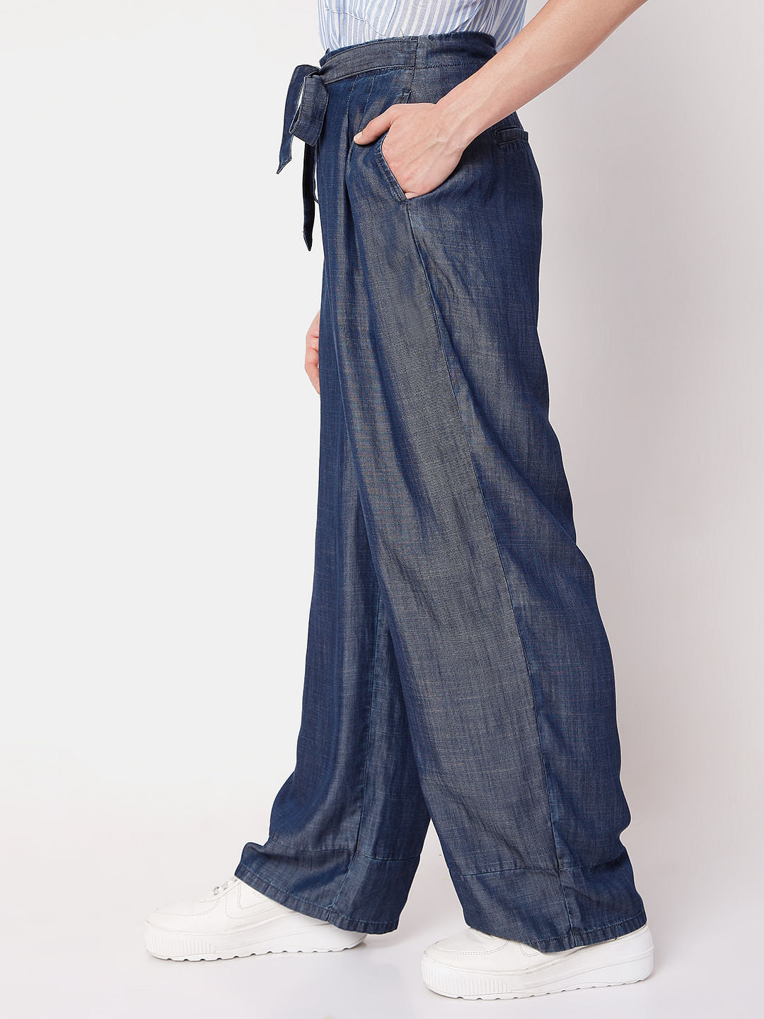 Blue Wide Leg Pants