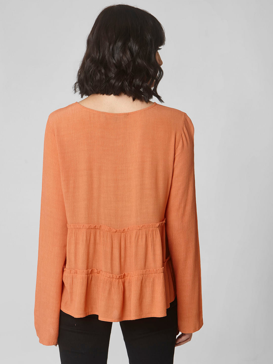 Light Orange Tiered Flared Top
