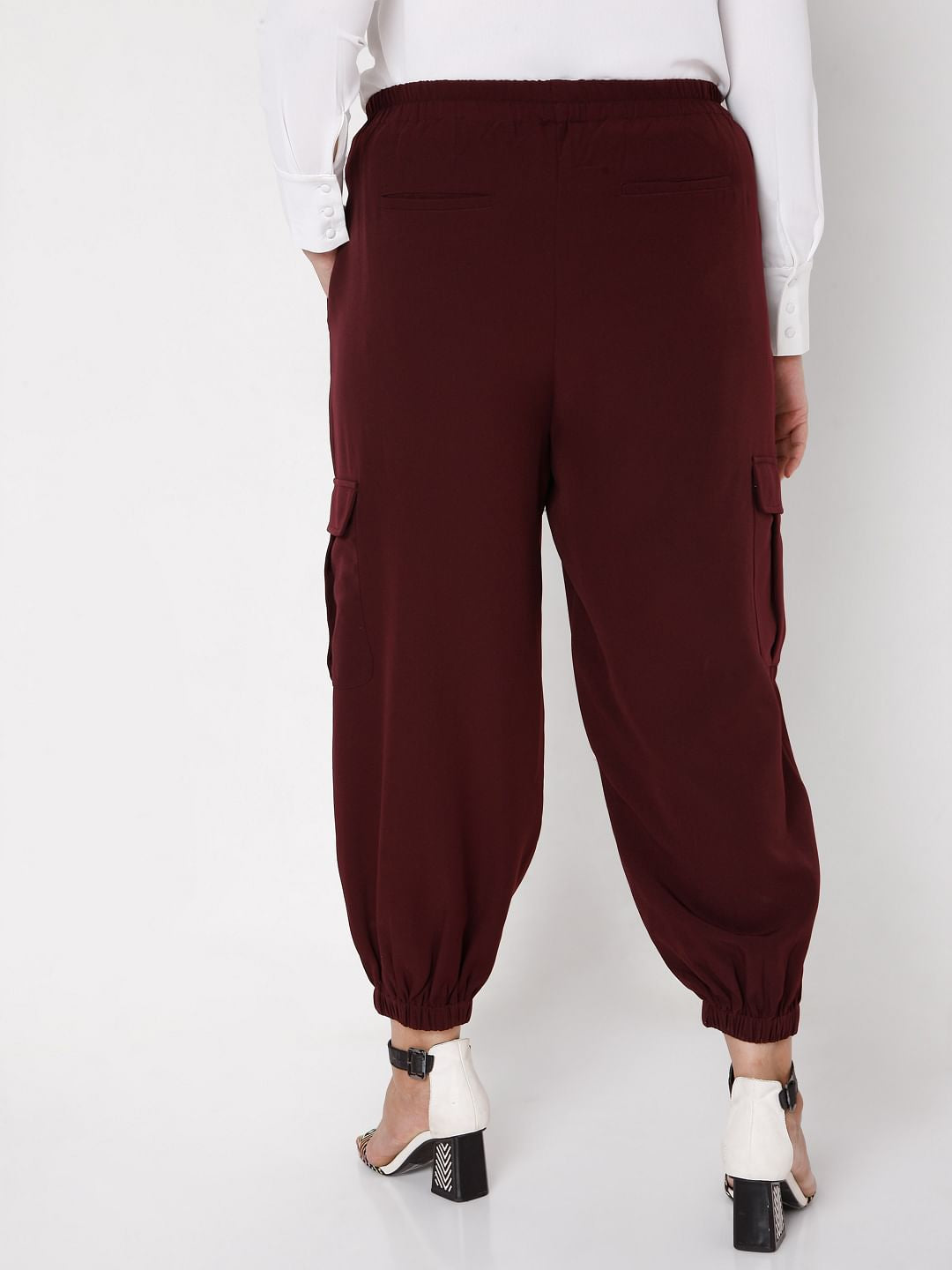 Curve Maroon Cargo Pants
