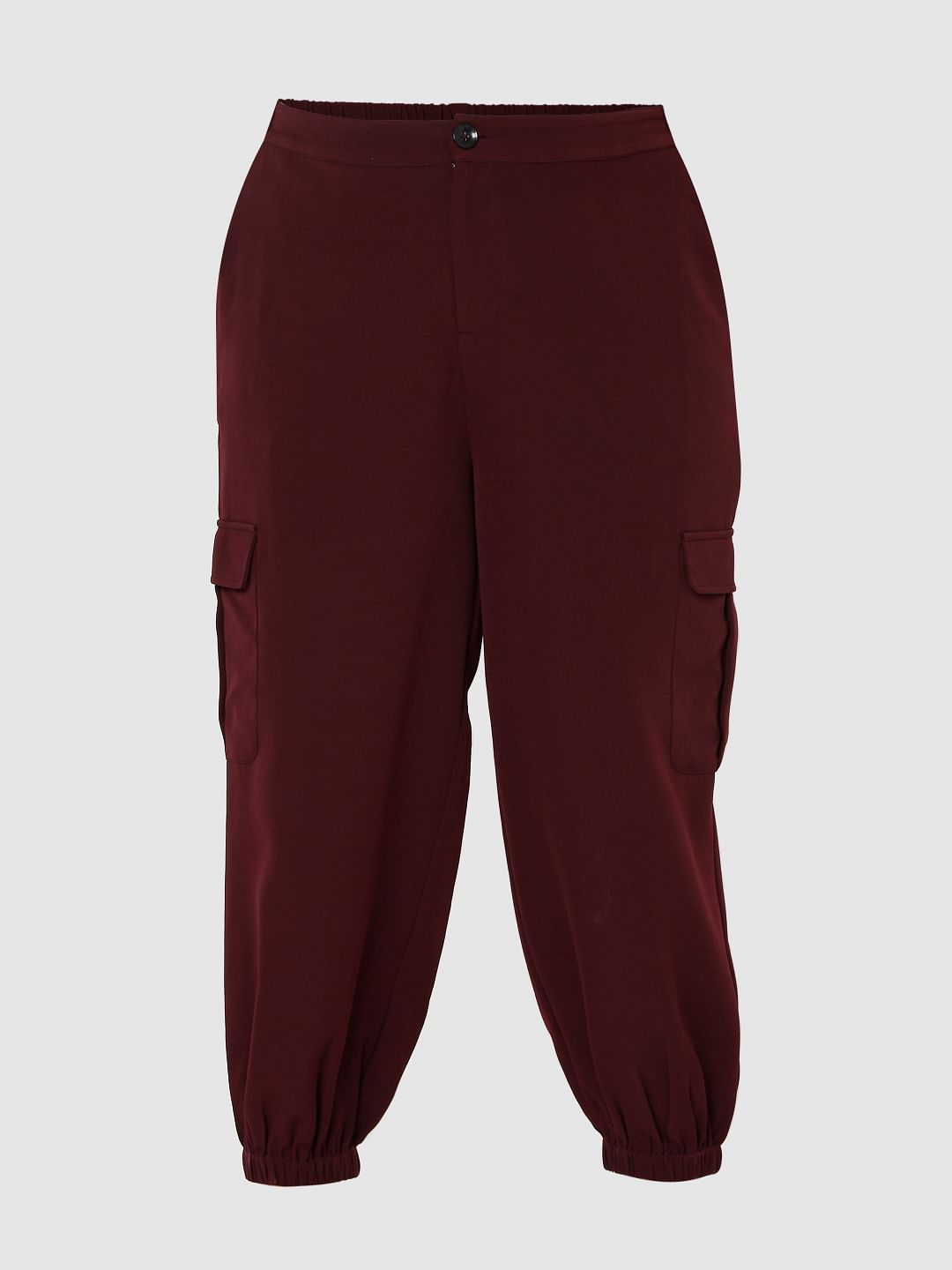 Curve Maroon Cargo Pants