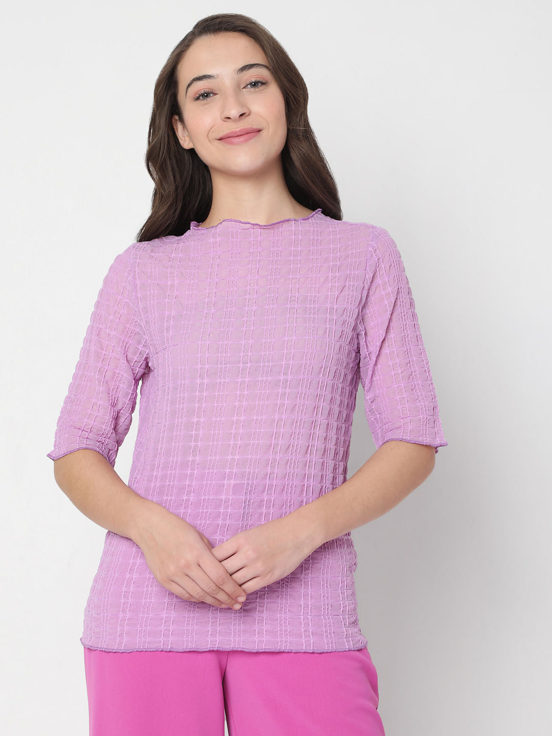 Purple Textured Top