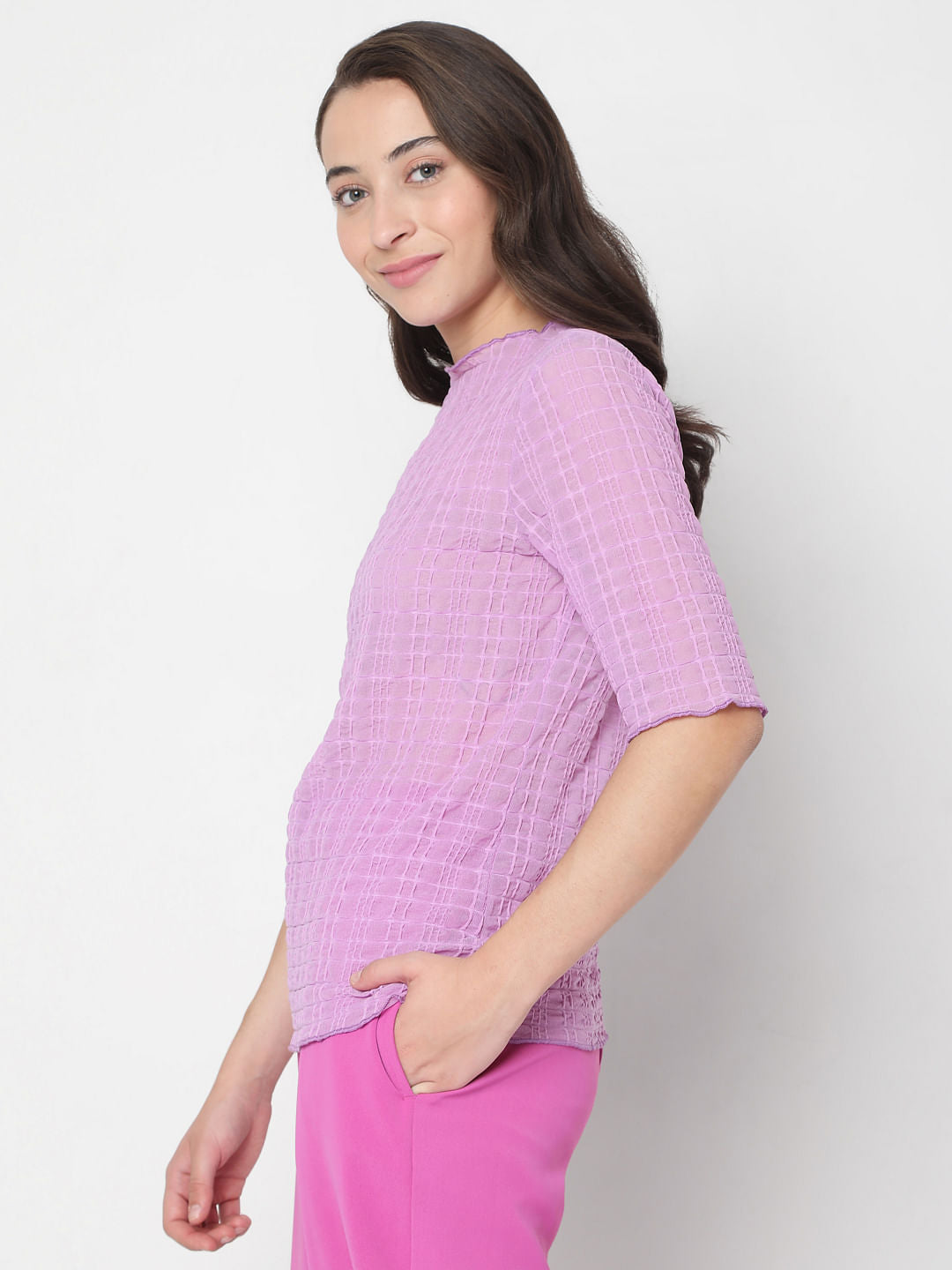 Purple Textured Top