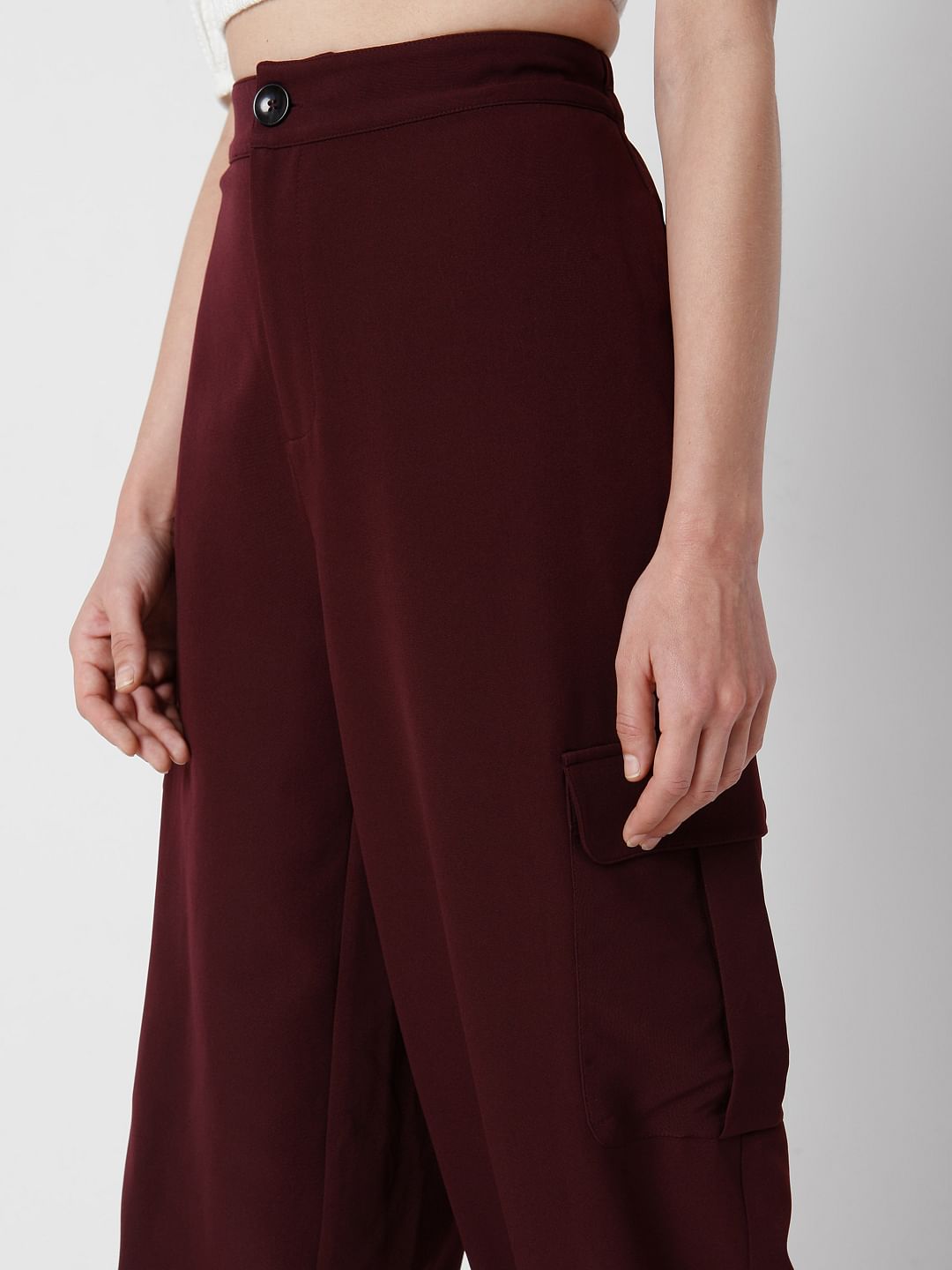 Maroon Baggy Pants