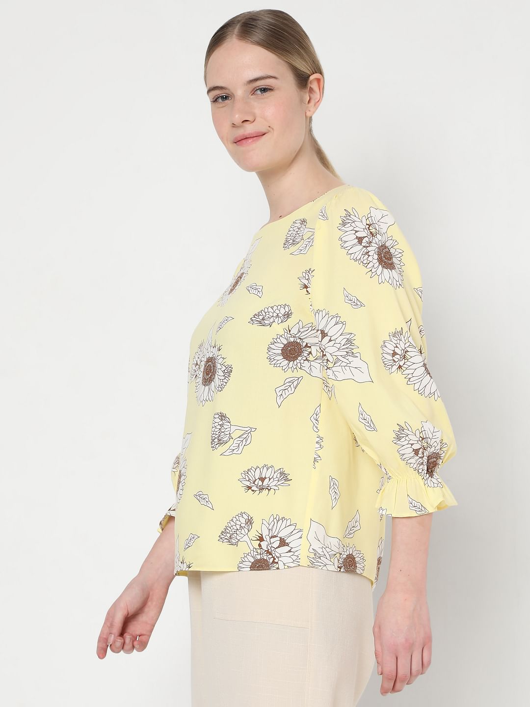 Yellow Floral Top