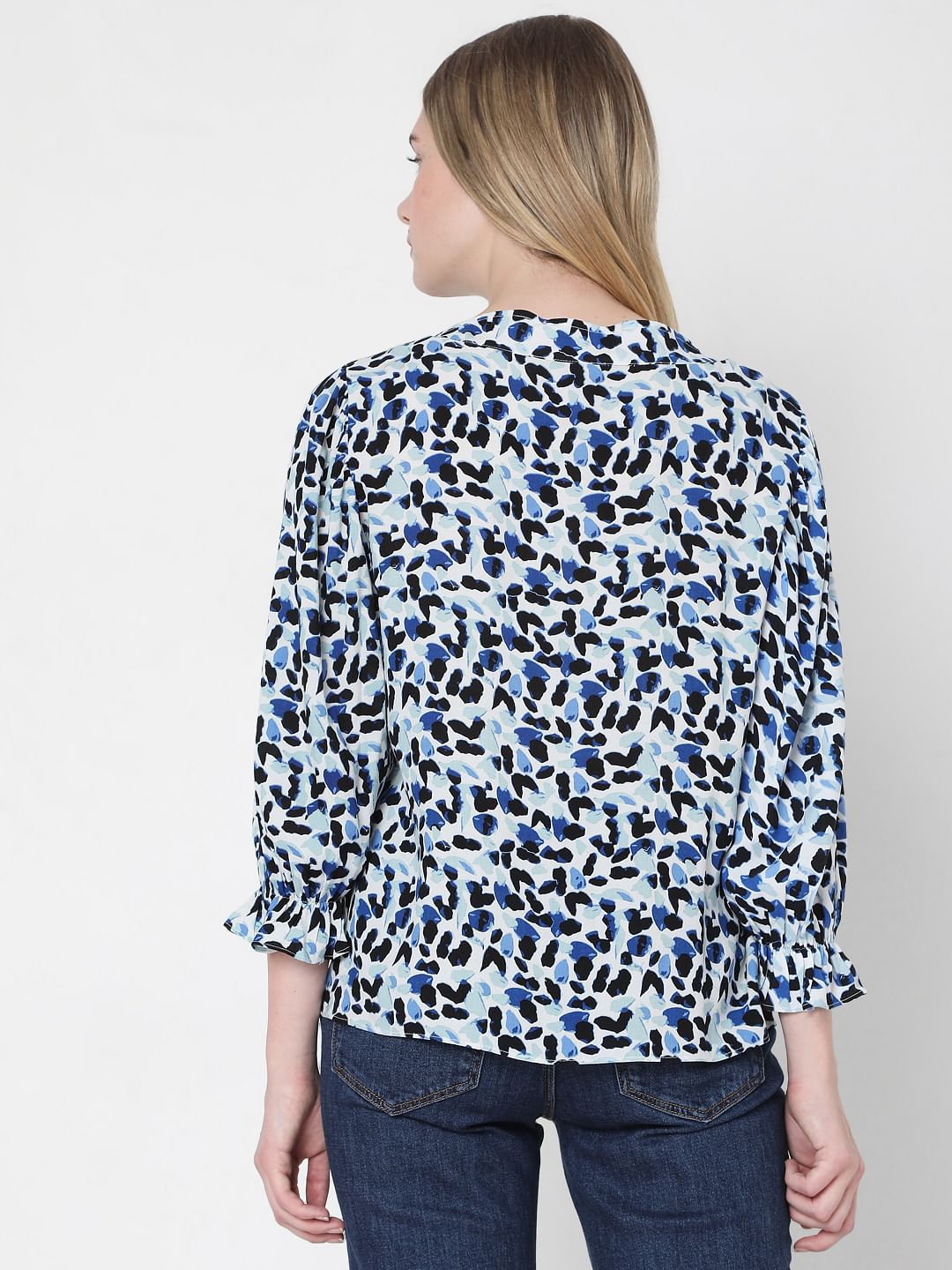 Blue Printed Top