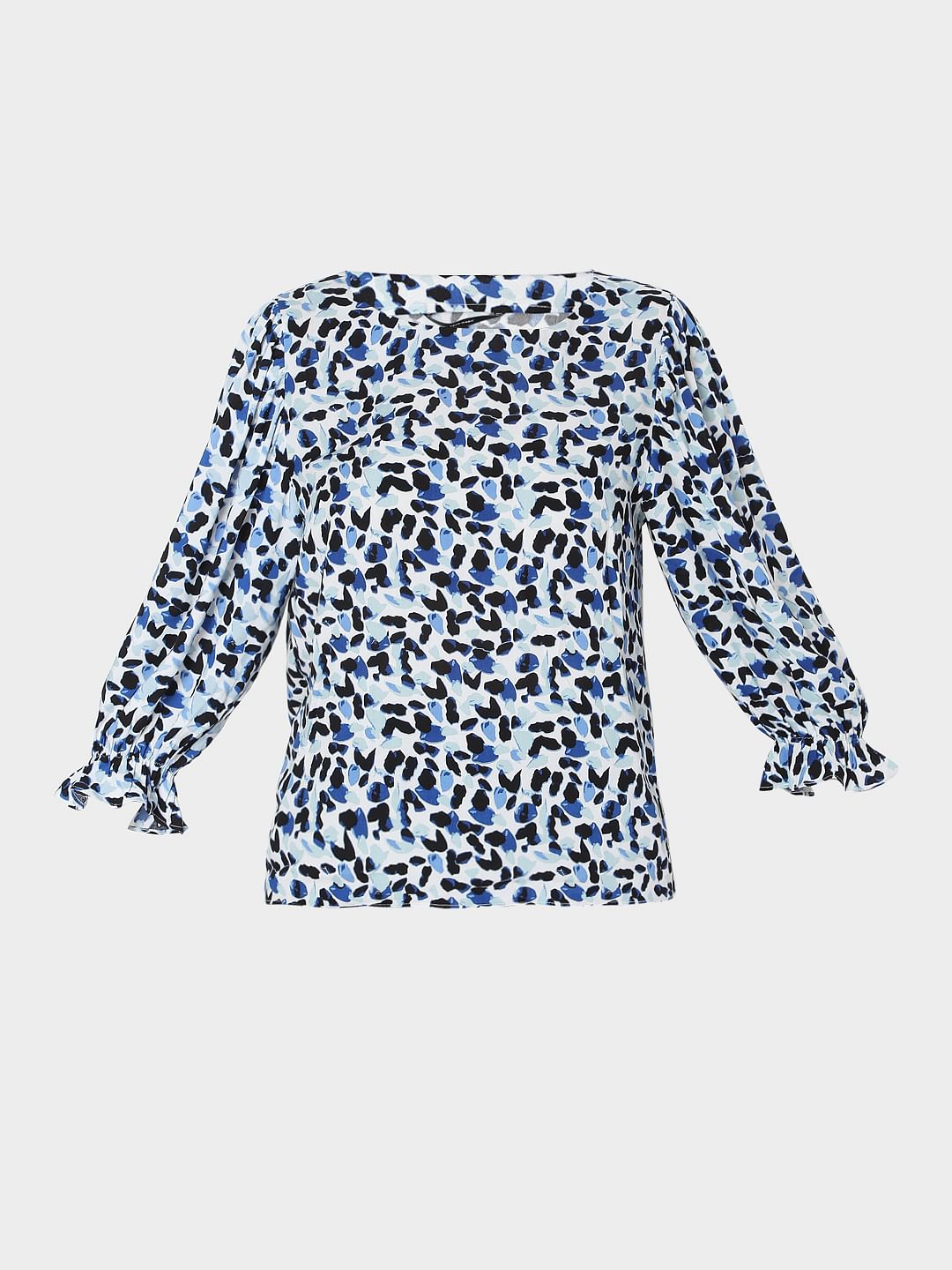 Blue Printed Top