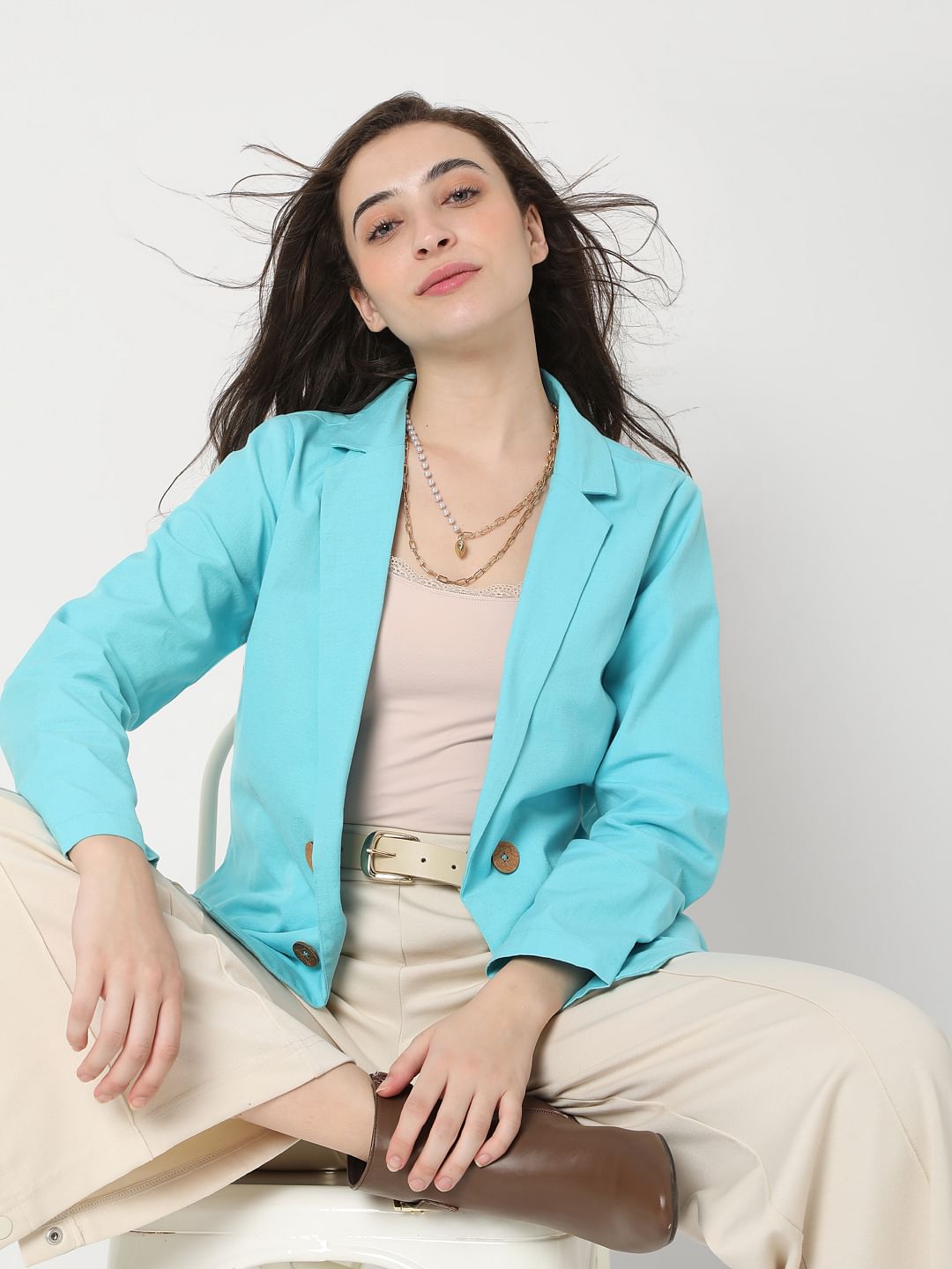 Light Blue Co-Ord Set Blazer