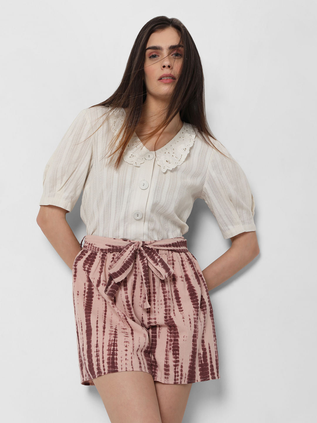 Pink Organic Cotton Tie Dye Shorts