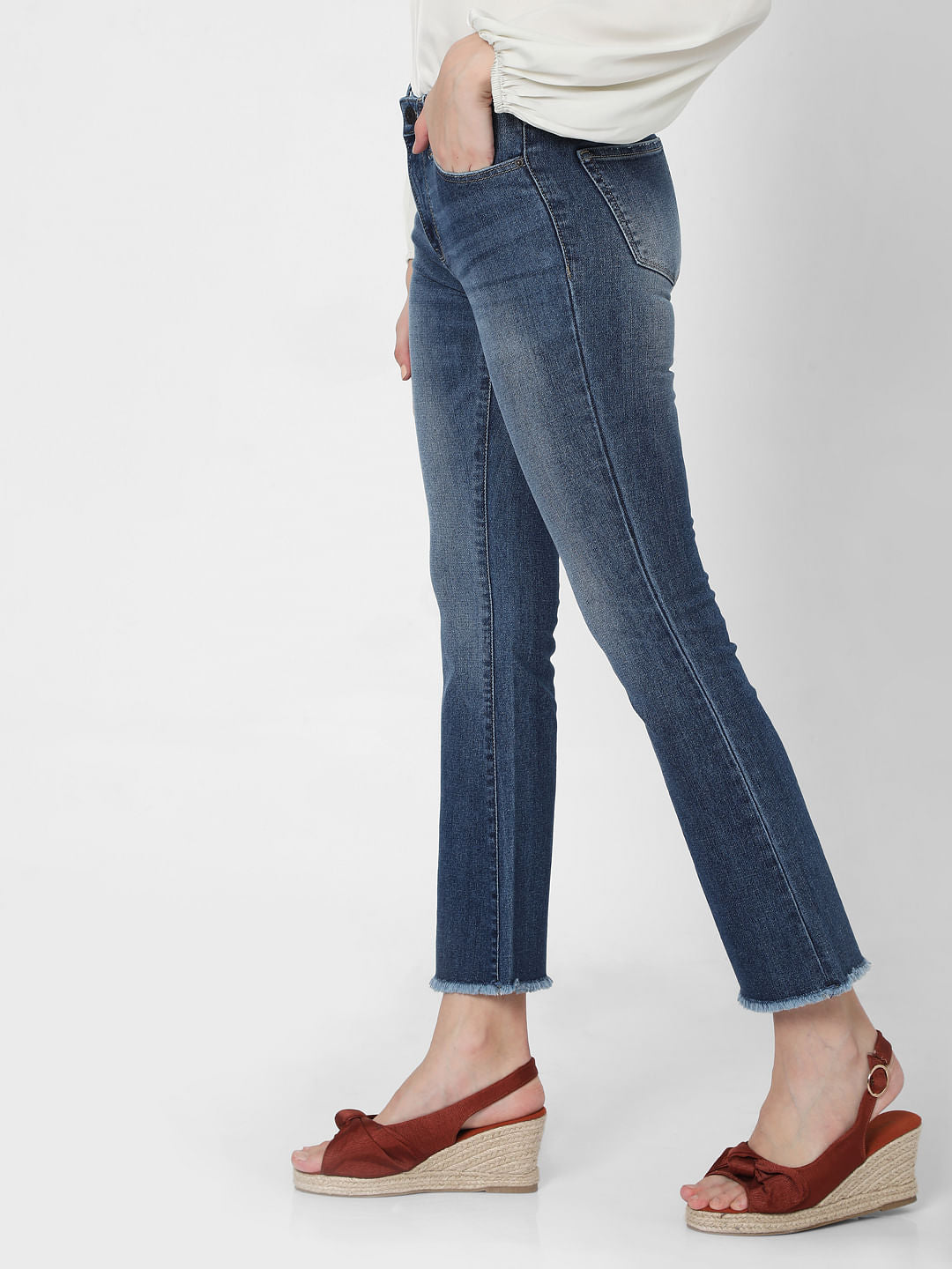 Black Mid Rise Bootcut Jeans