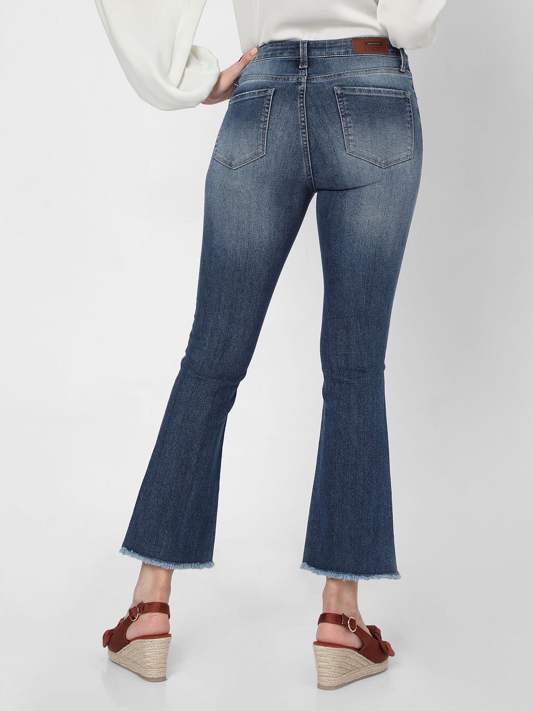 Black Mid Rise Bootcut Jeans