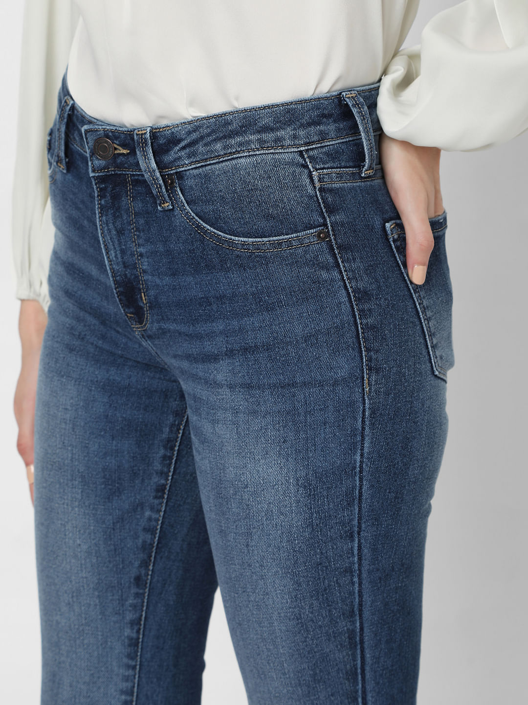 Black Mid Rise Bootcut Jeans