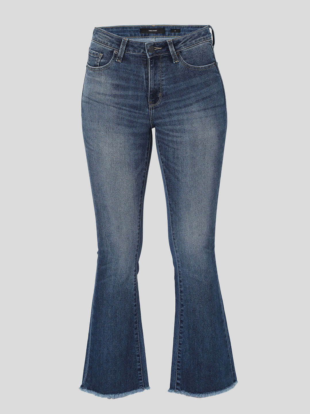 Black Mid Rise Bootcut Jeans