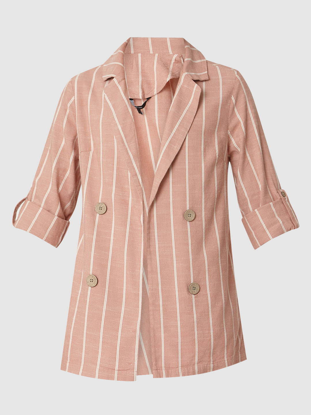 Pink Striped Co-Ord Set Blazer