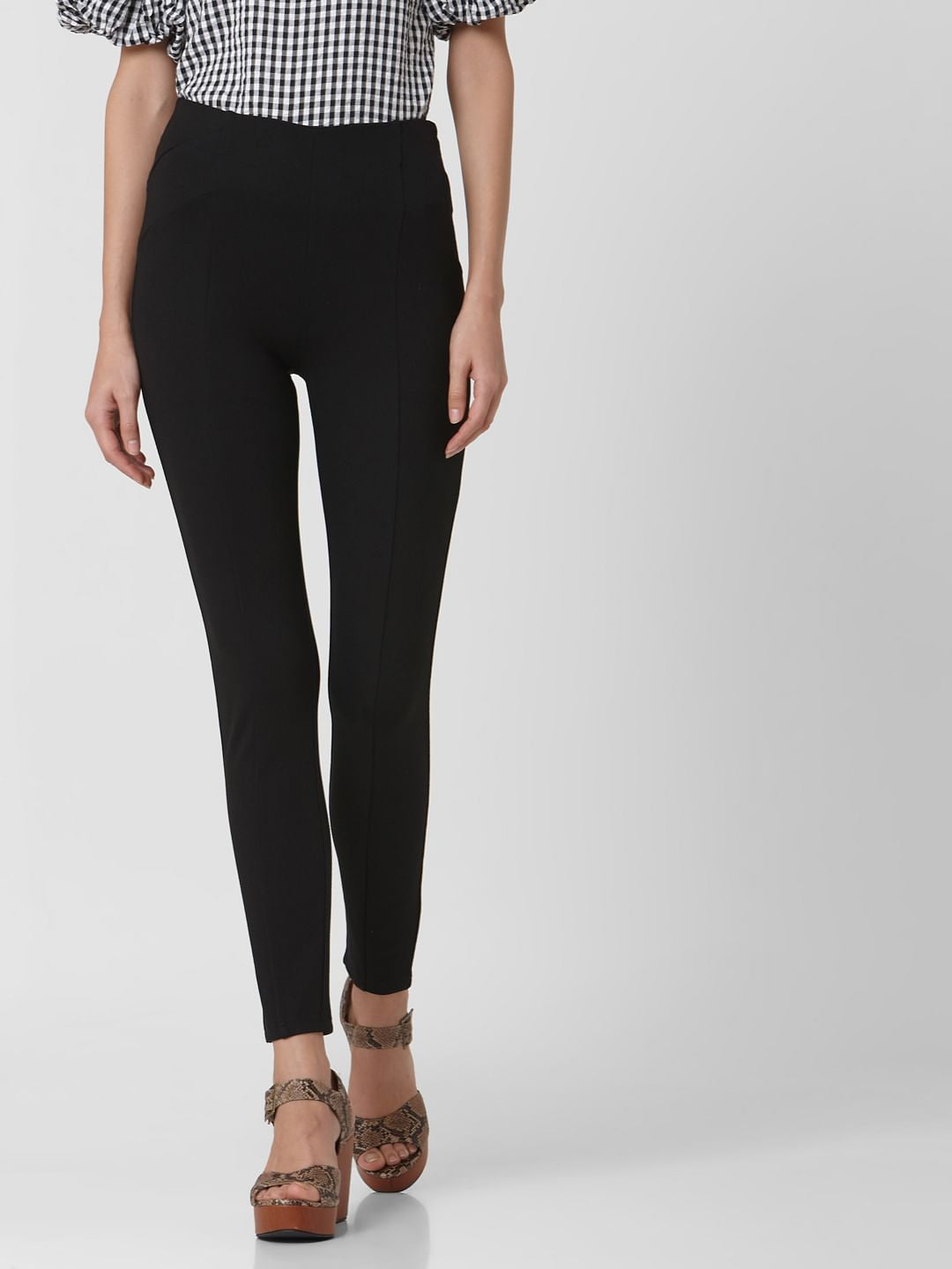 Black High Rise Skinny Fit Leggings