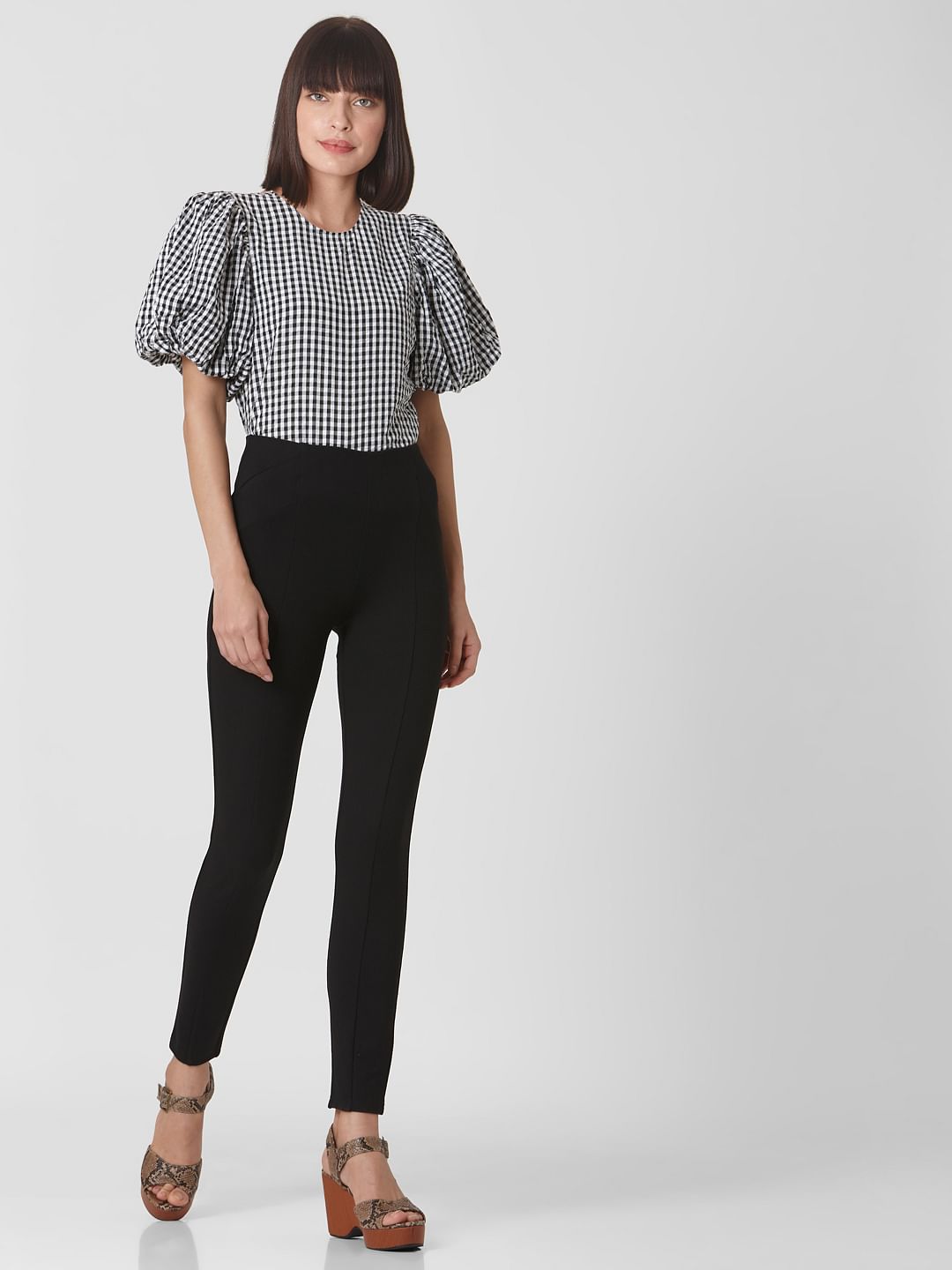 Black High Rise Skinny Fit Leggings