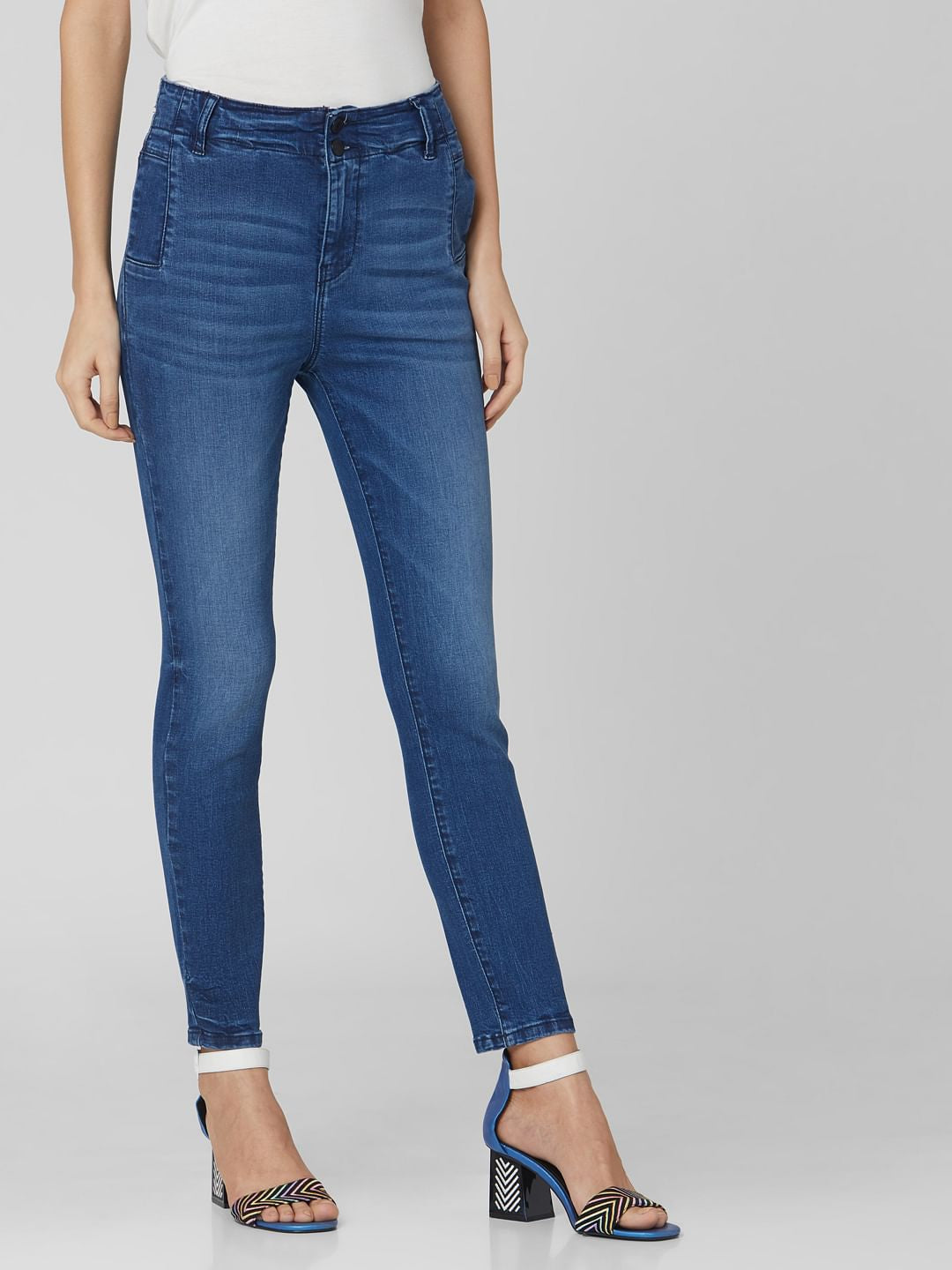 Blue High Rise Skinny Jeans