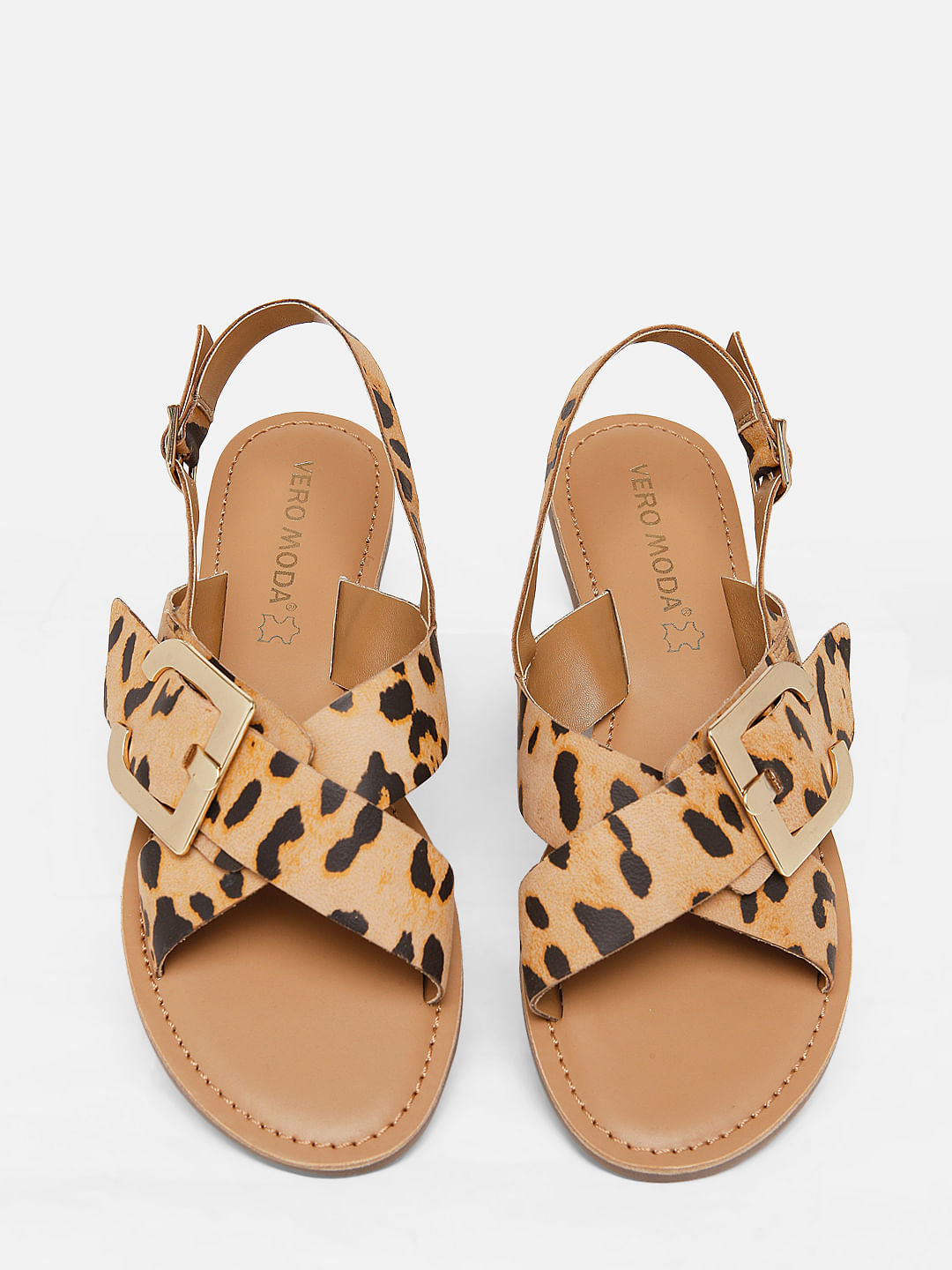 Tan Animal Print Sandals
