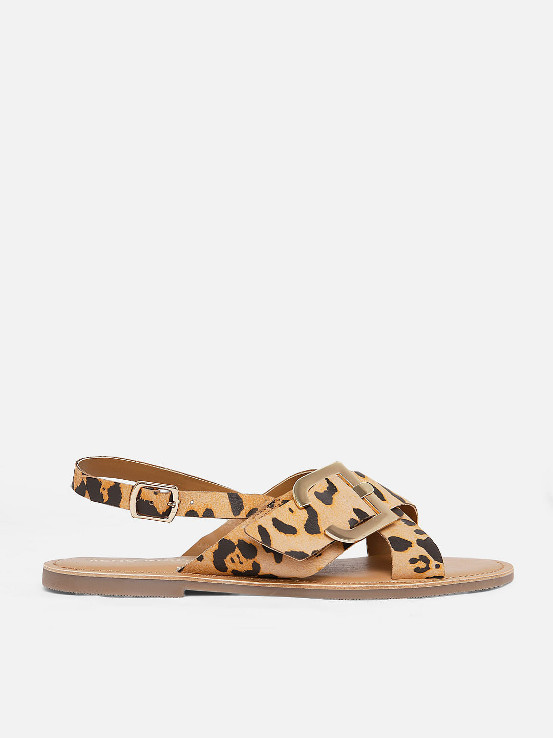 Tan Animal Print Sandals