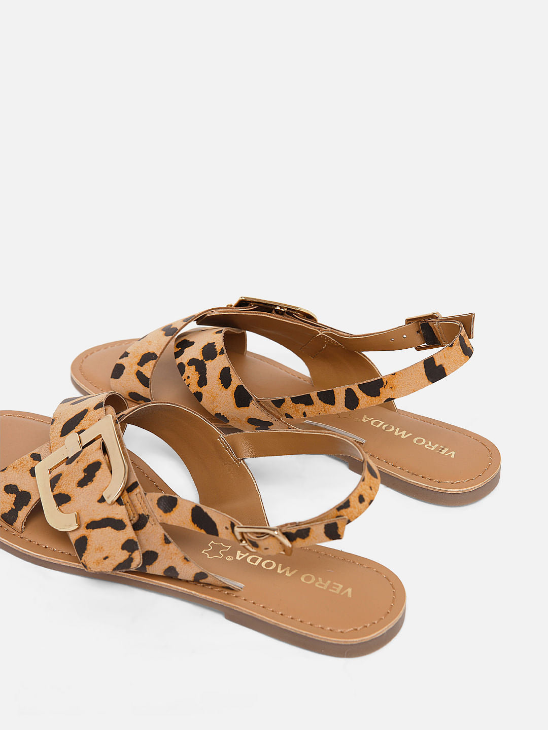 Tan Animal Print Sandals