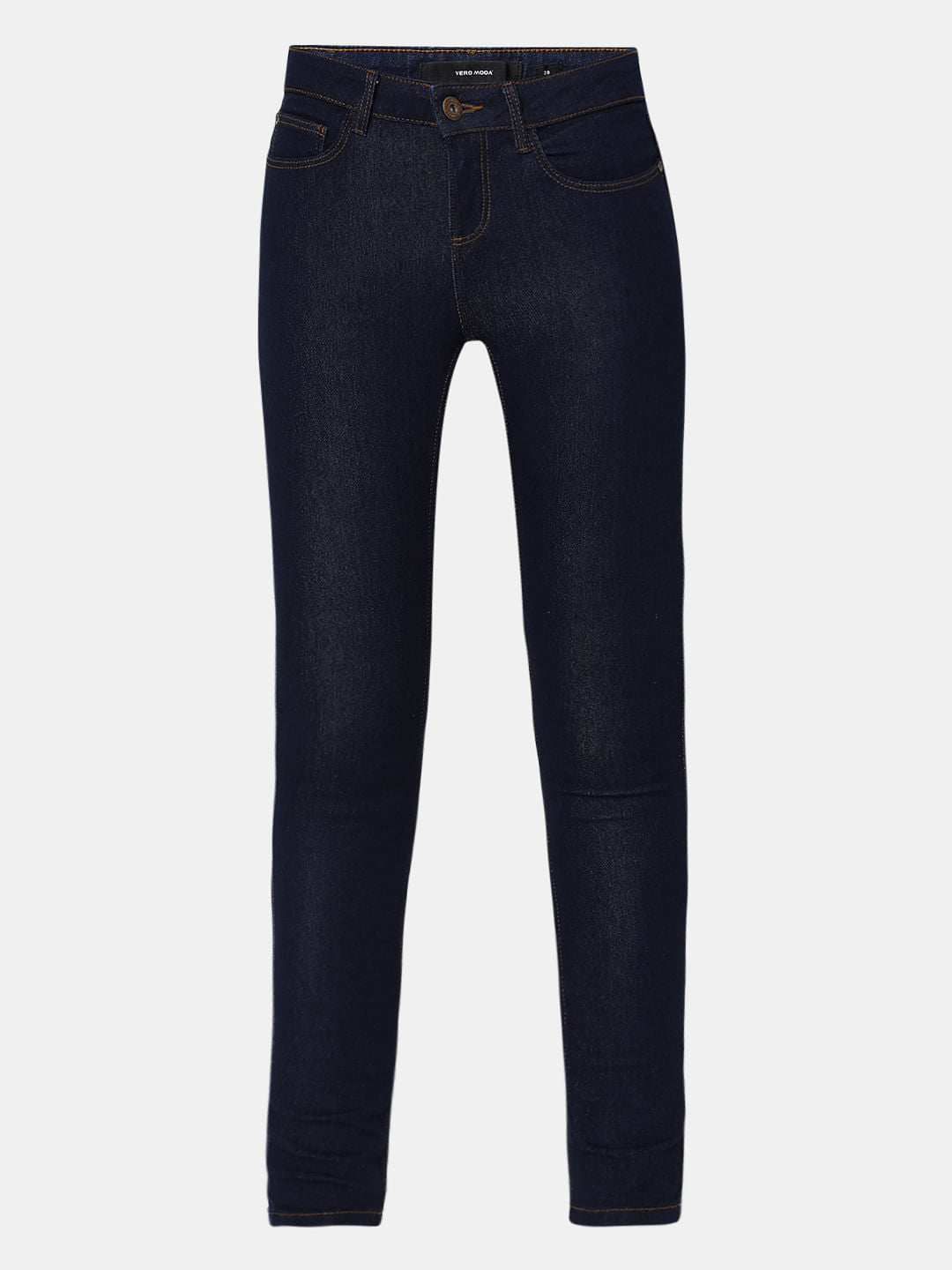 Dark Blue Mid Rise Wendy Skinny Jeans