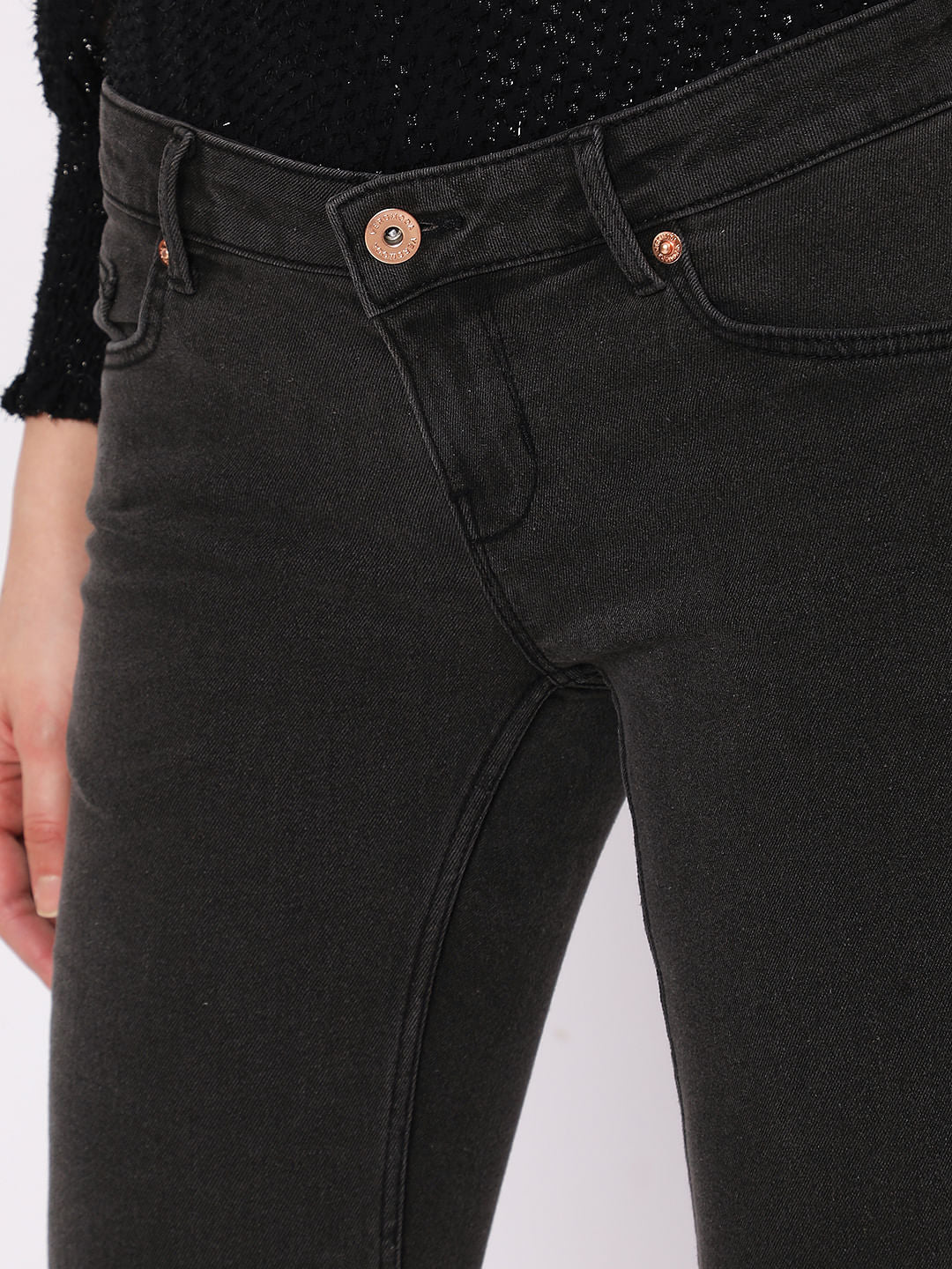 Grey Low Rise Wendy Skinny Jeans