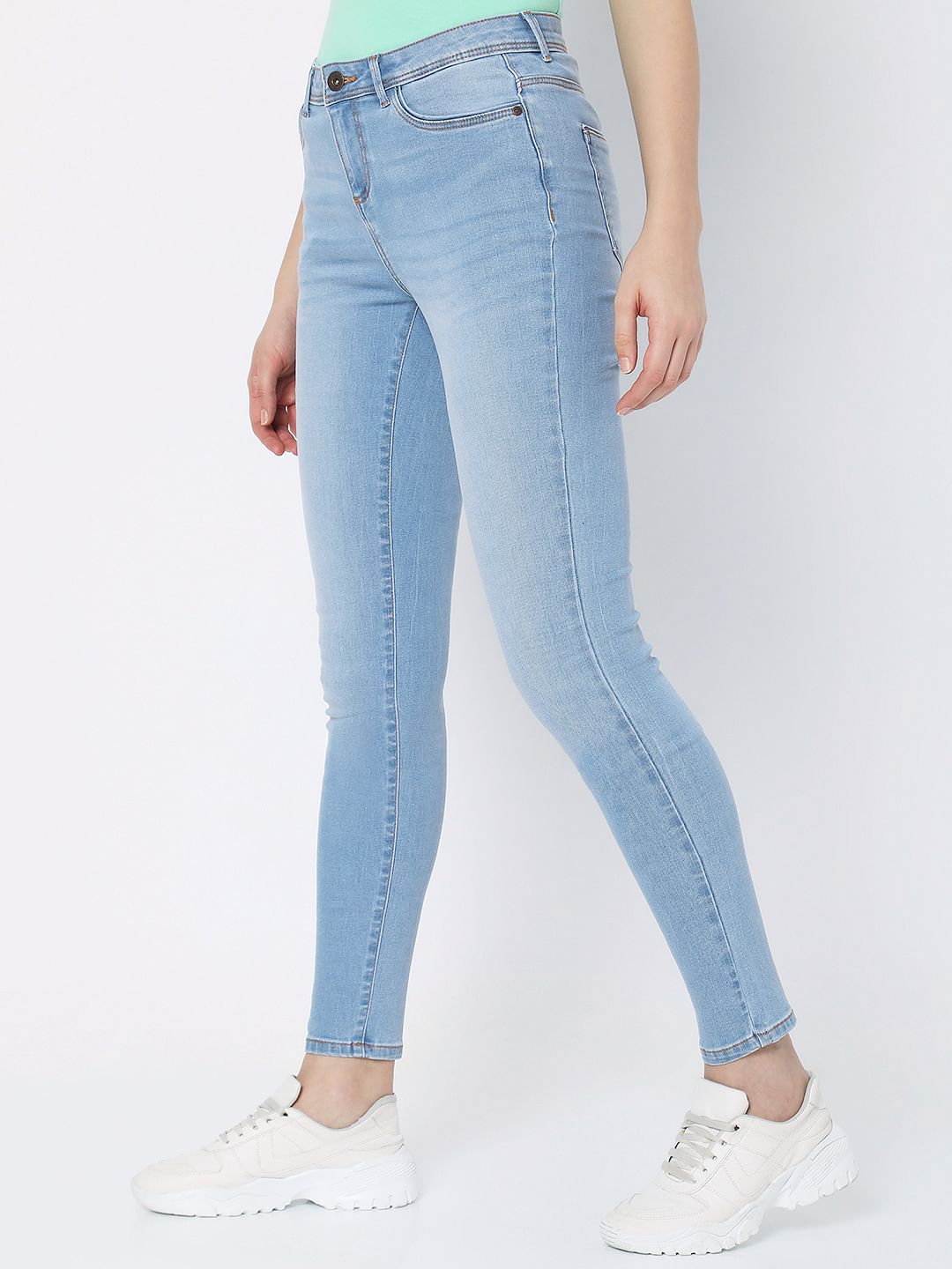 Light Blue Mid Rise Wendy Skinny Jeans