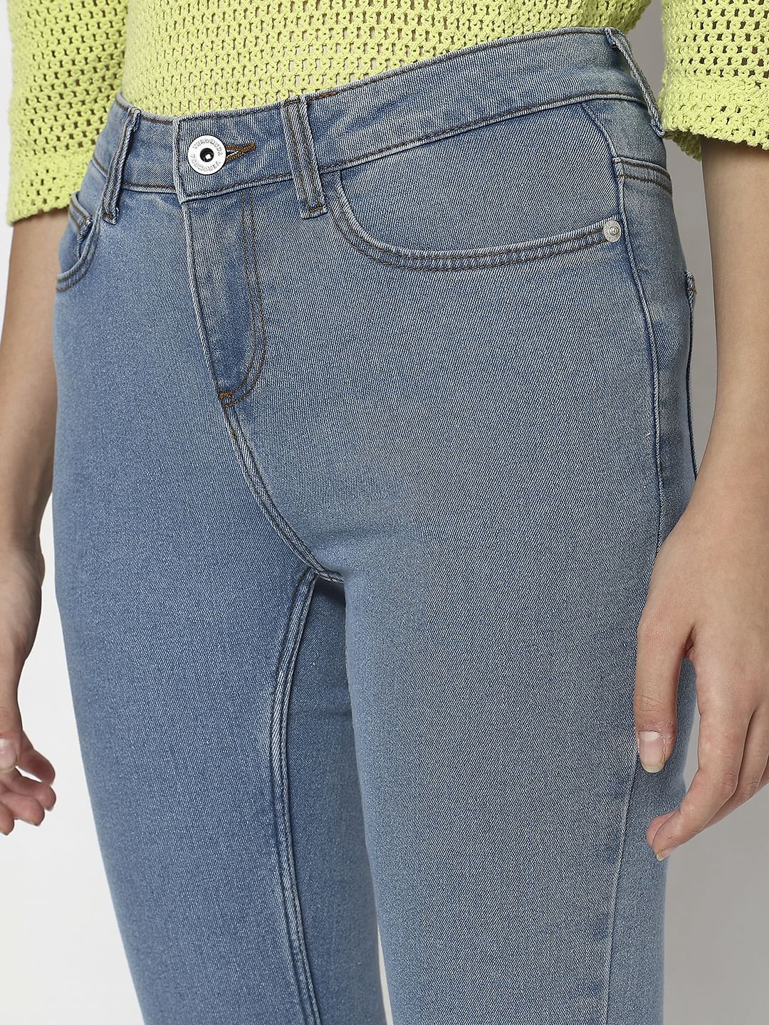 Light Blue Mid Rise Wendy Skinny Fit Jeans