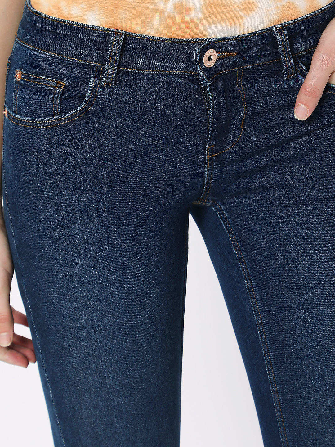 Dark Blue Low Rise Wendy Skinny Jeans