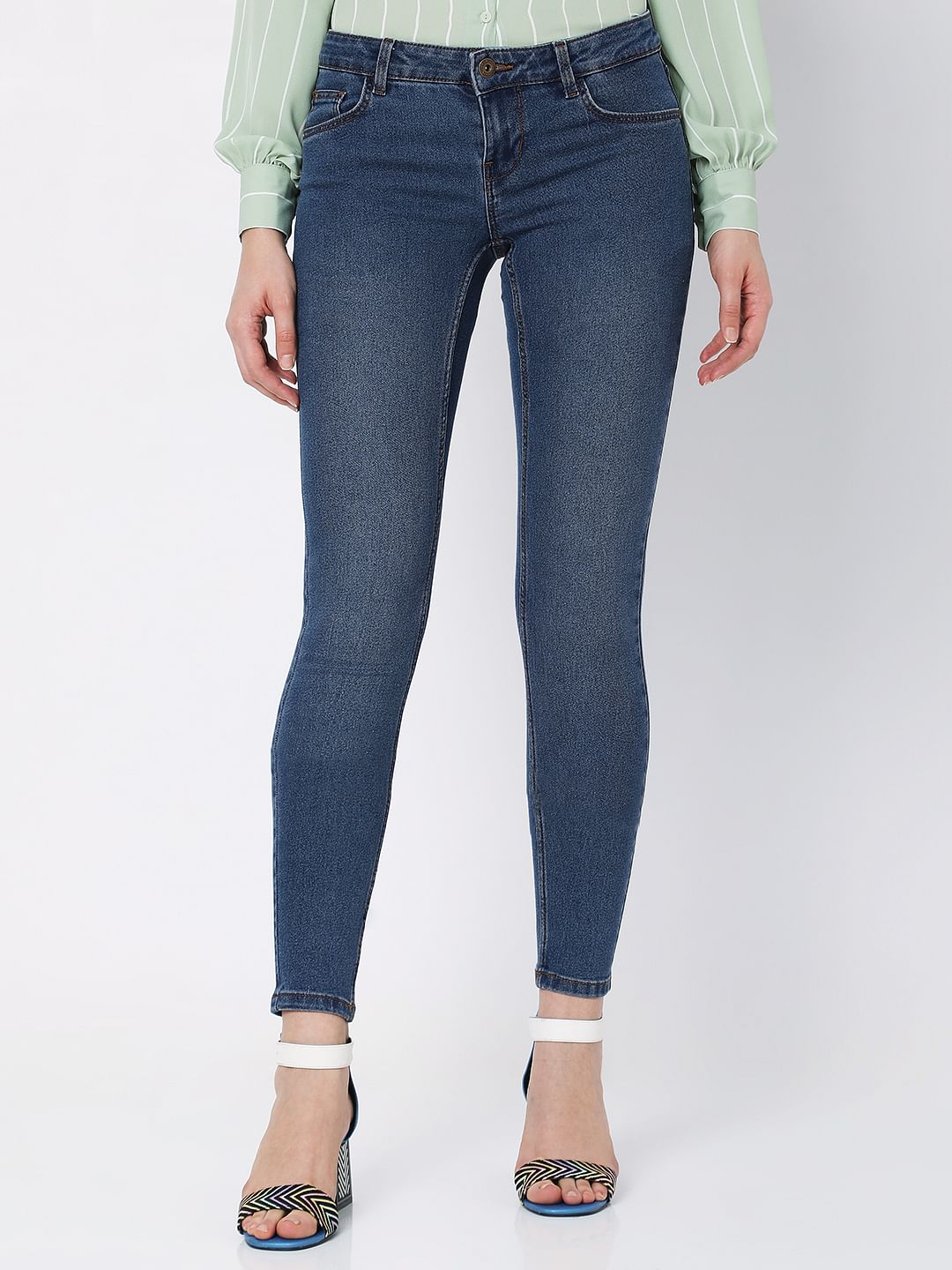 Blue Low Rise Wendy Skinny Jeans