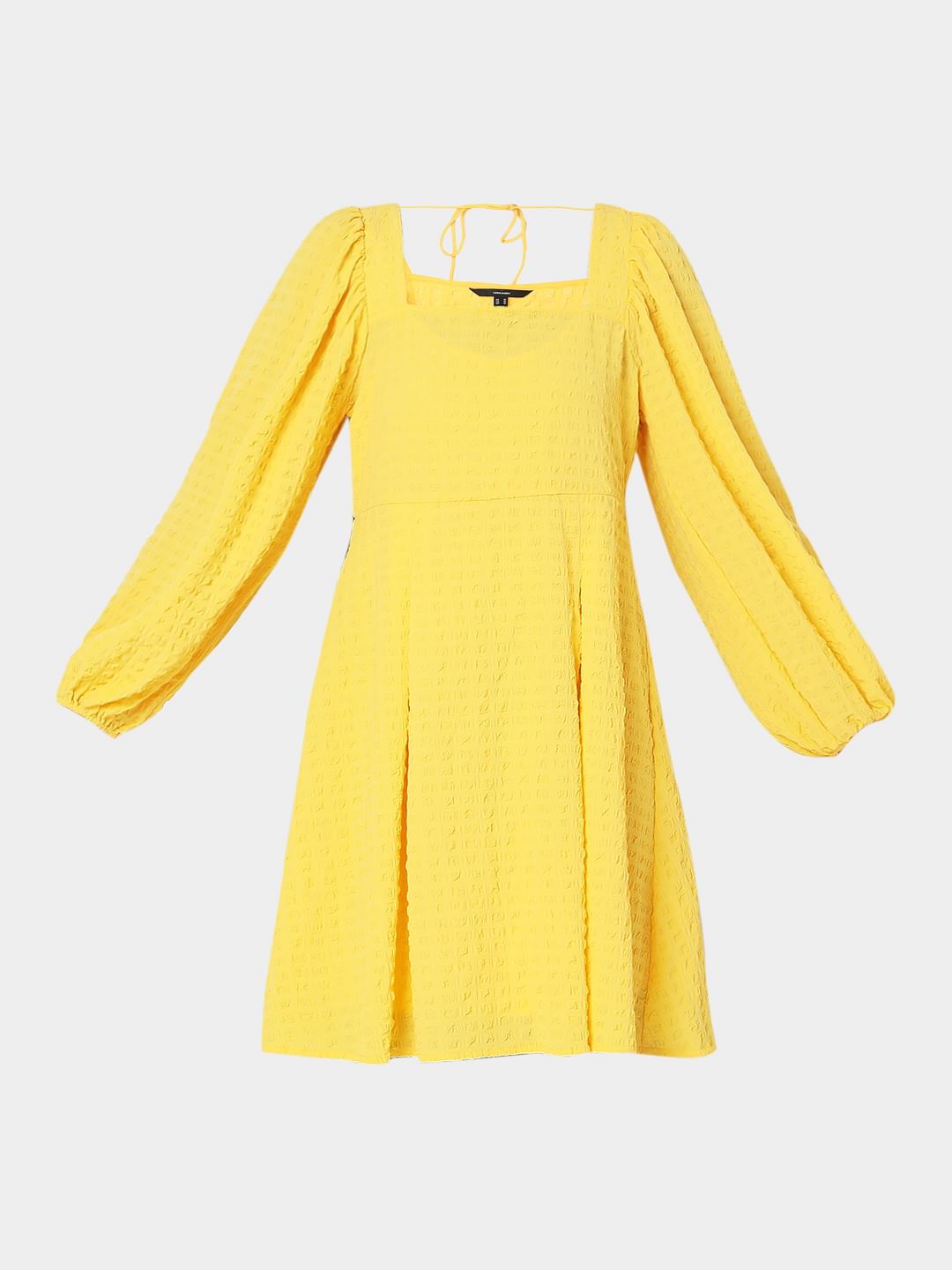Yellow Fit & Flare Dress