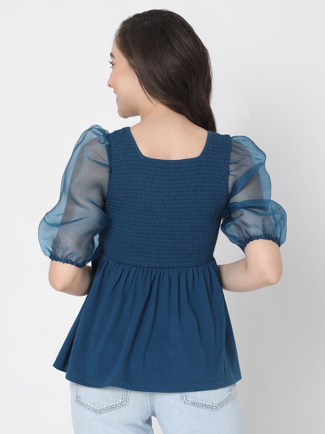 Blue Smock Top