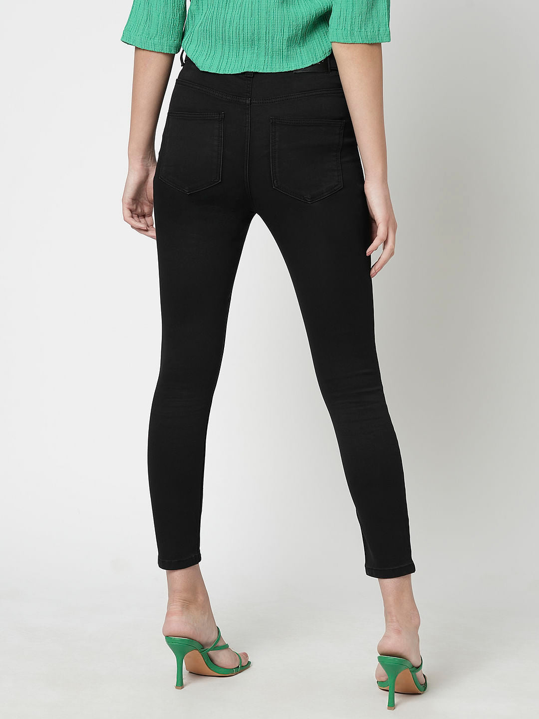 I.Scenery By Vero Moda Black High Rise Wendy Skinny Jeans